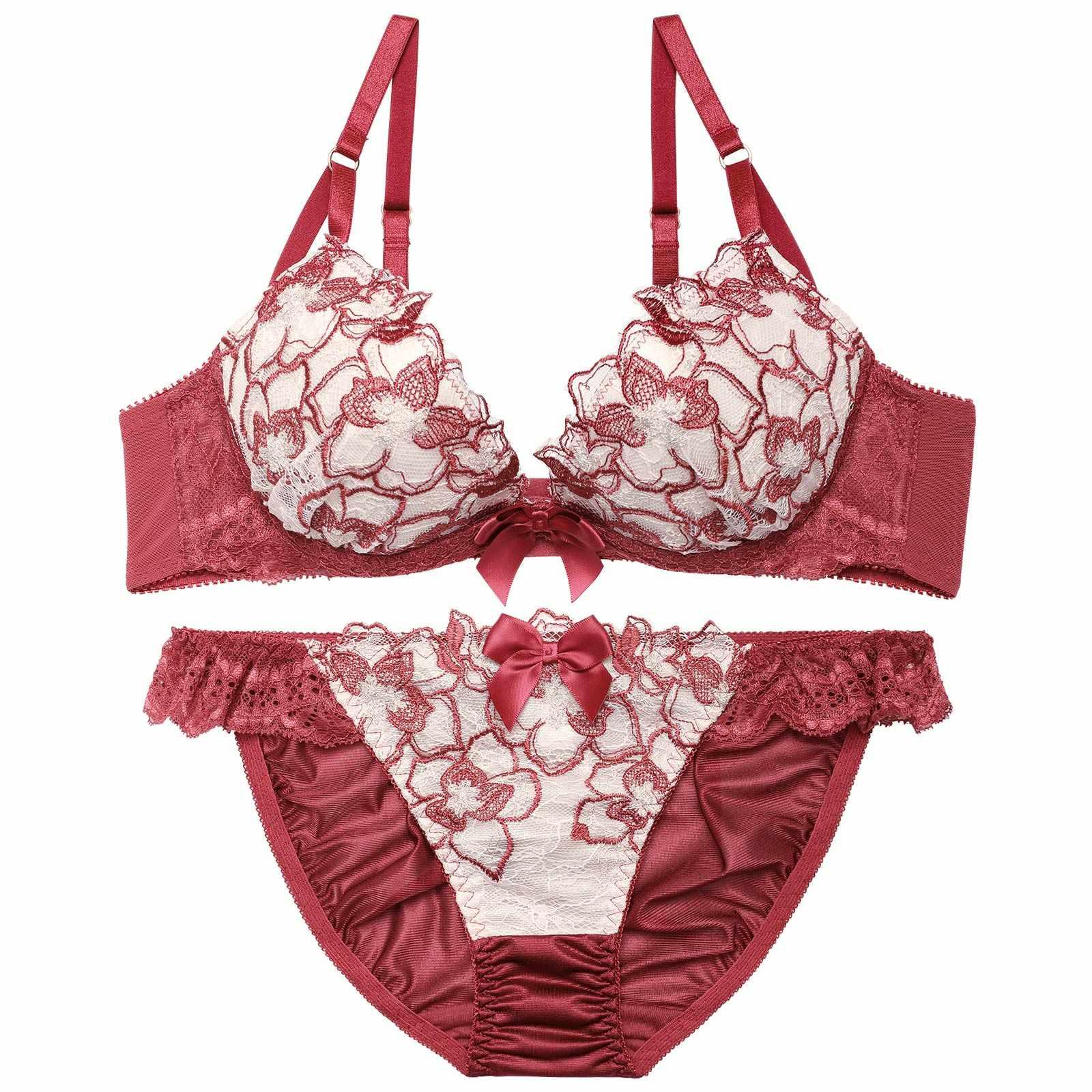 ブリリアントフリルレースブラジャー&フルバックショーツ - 【公式】247Lingerie