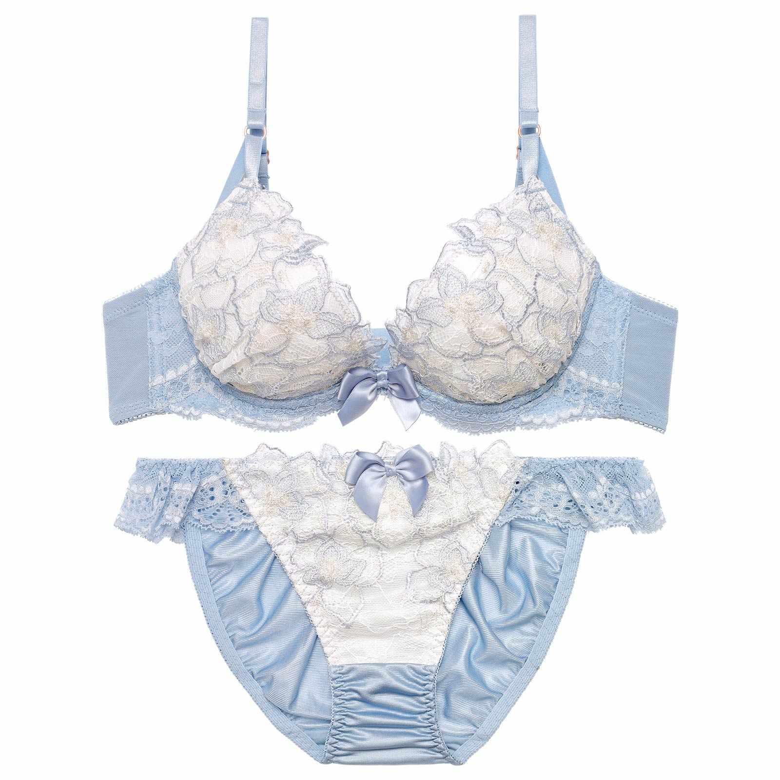 ブリリアントフリルレースブラジャー&フルバックショーツ - 【公式】247Lingerie