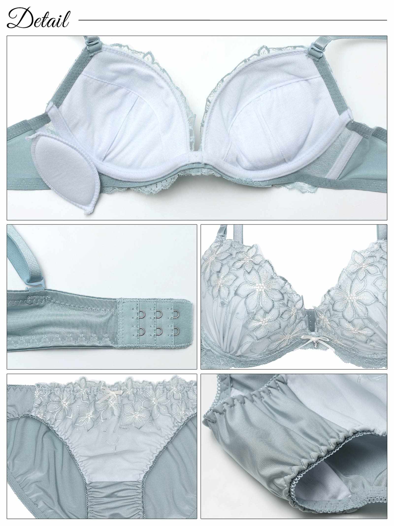 1/13新作!ブルーミングスカラップフラワーブラジャー&フルバックショーツ