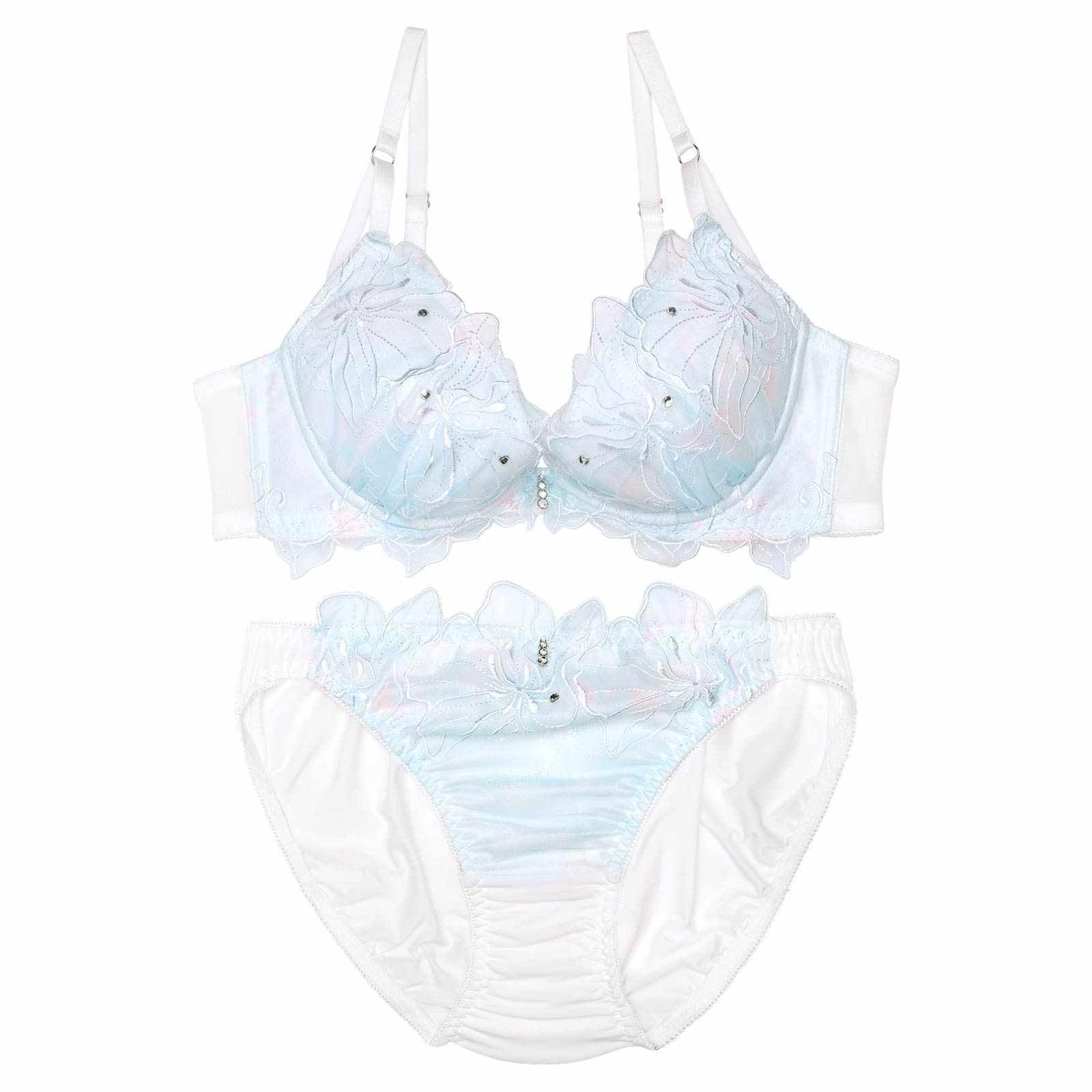 ジュエルフラワーグラデーションブラジャー&フルバックショーツ - 【公式】247Lingerie