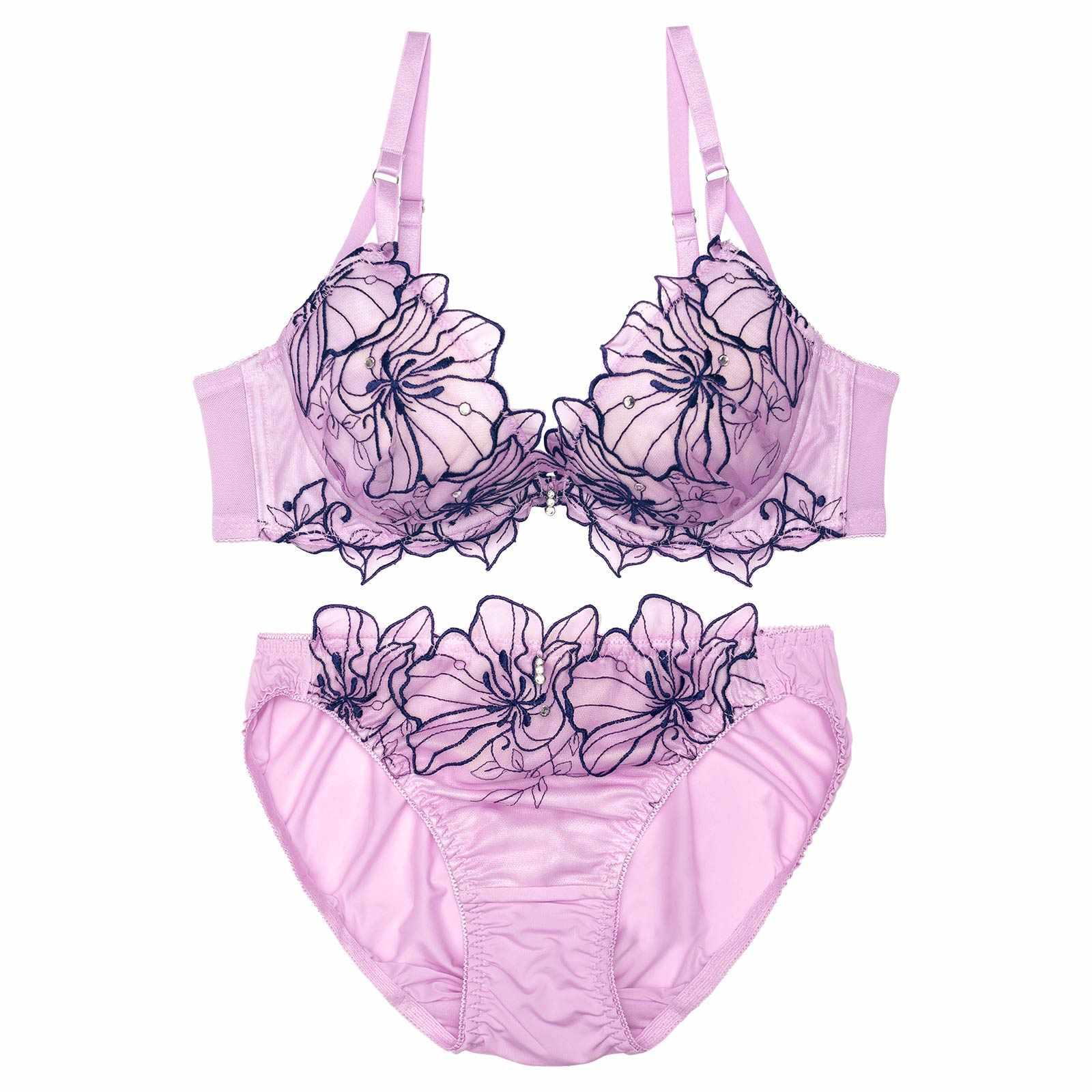 ジュエルフラワーグラデーションブラジャー&フルバックショーツ - 【公式】247Lingerie