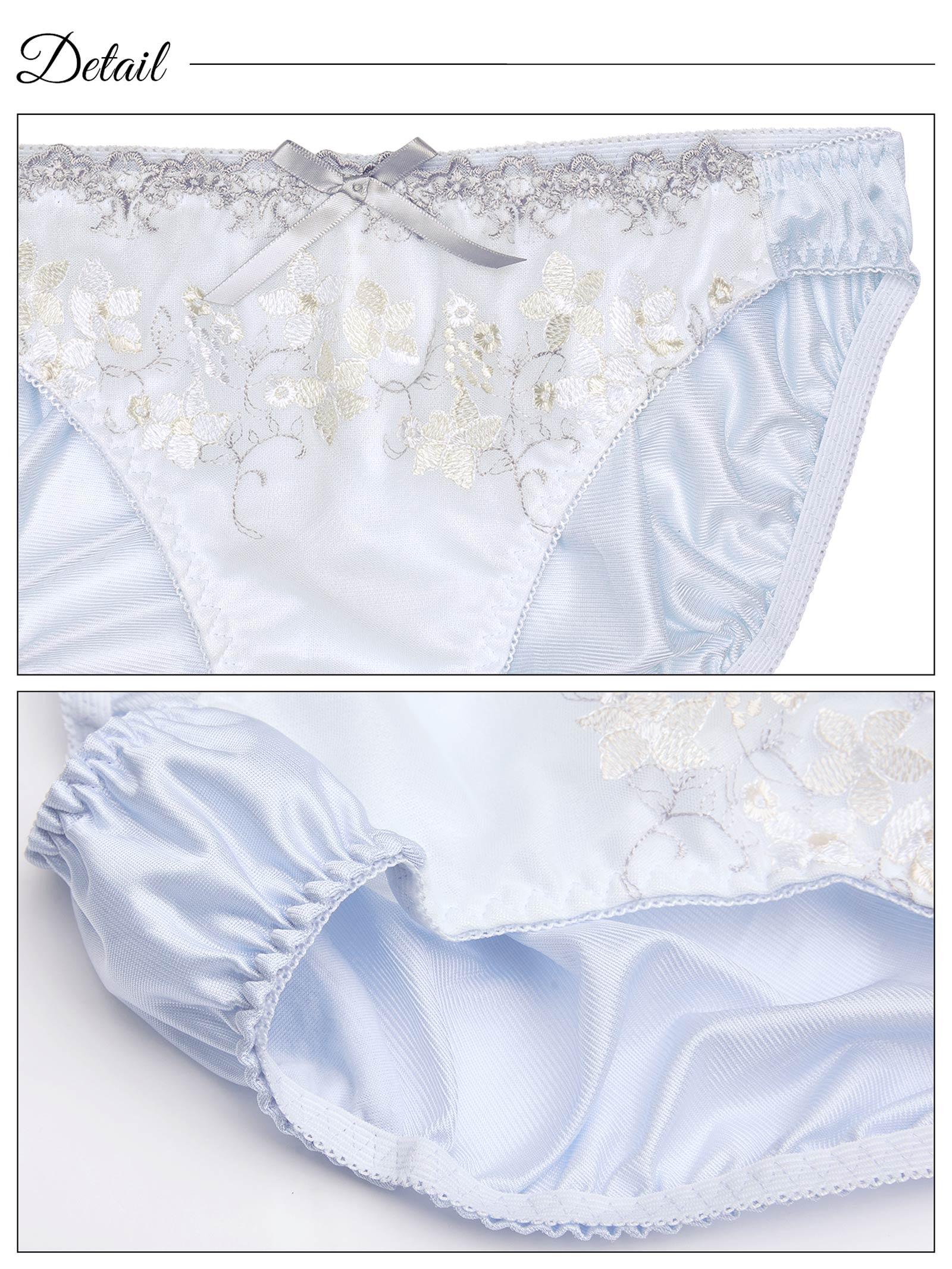 スカラップレースブロッサムブラジャー&フルバックショーツ - 【公式】247Lingerie