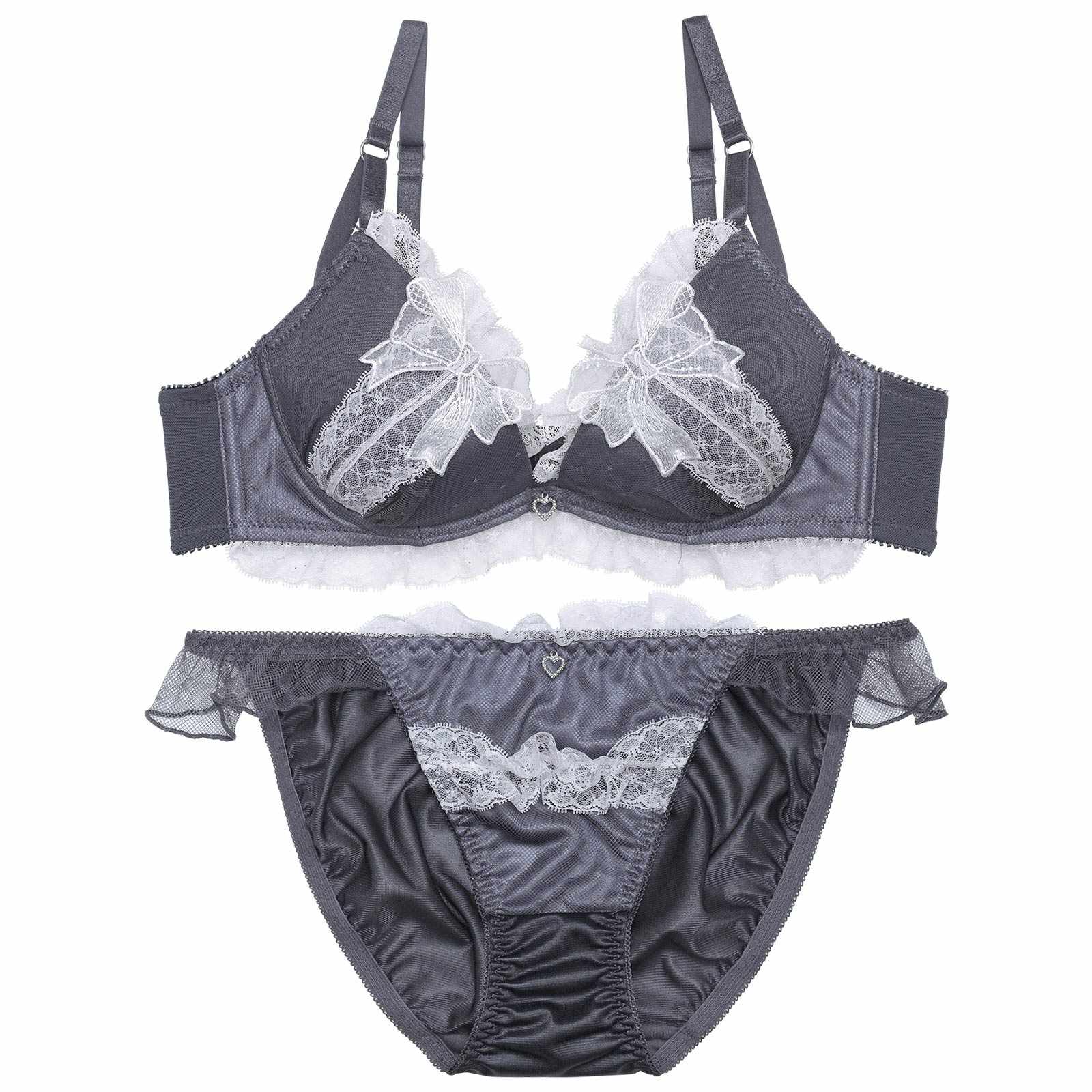 ラブリーリボンゴシックブラジャー&フルバックショーツ