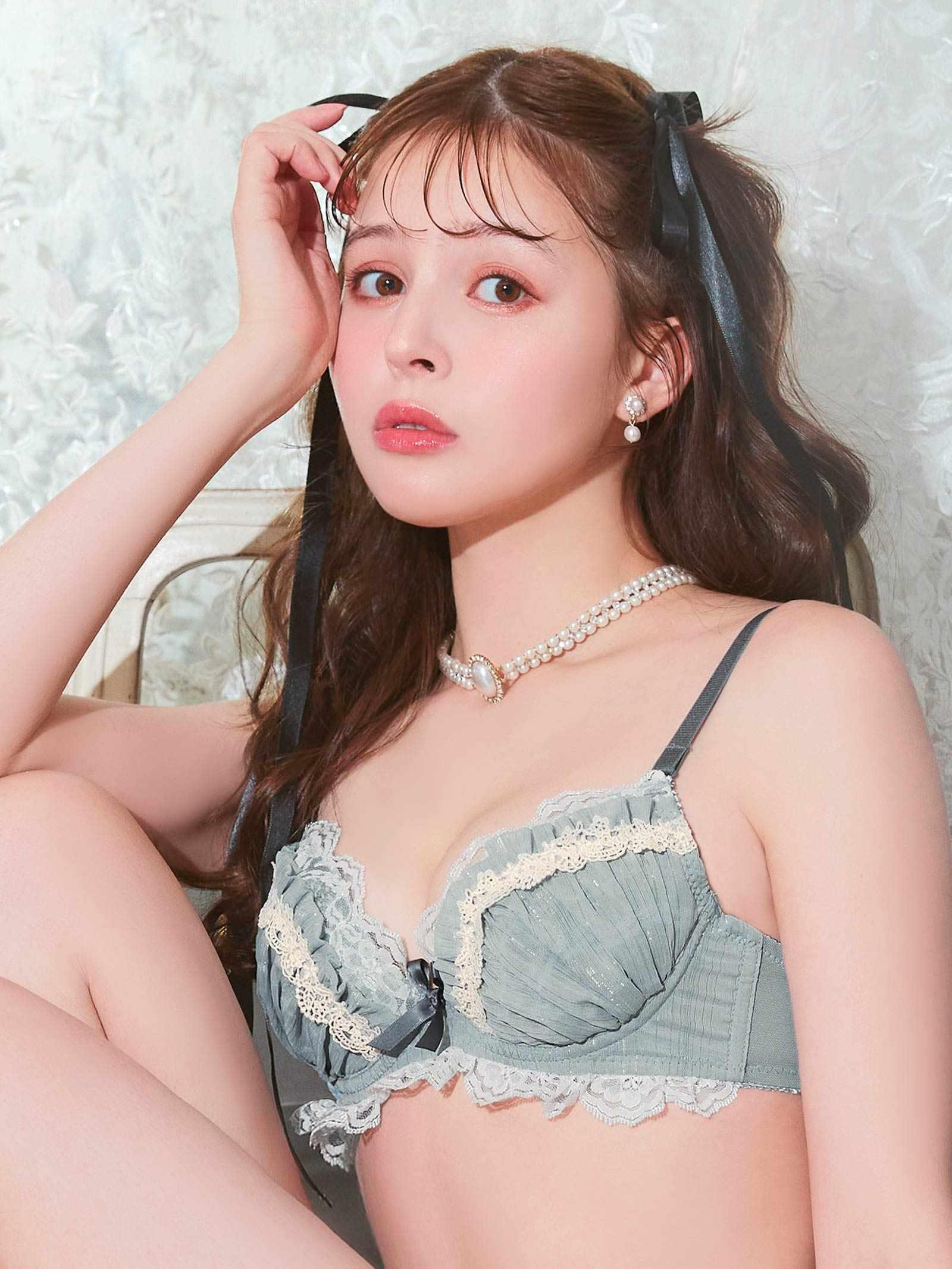 ドレッシーラメシフォンブラジャー&フルバックショーツ - 【公式】247Lingerie