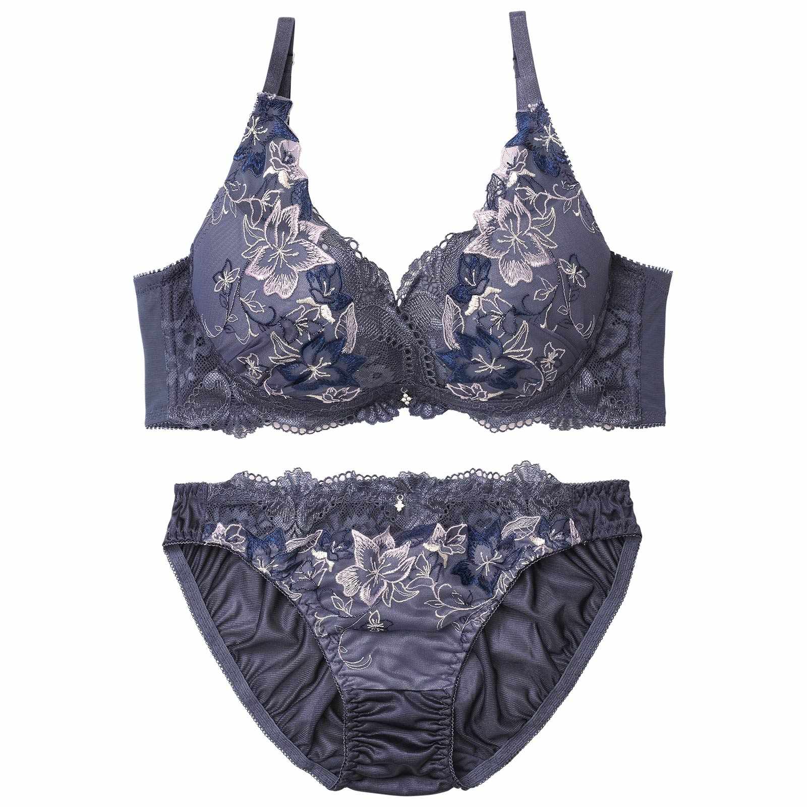 カシュクールアーチフルール育乳脇高ブラジャー&フルバックショーツ