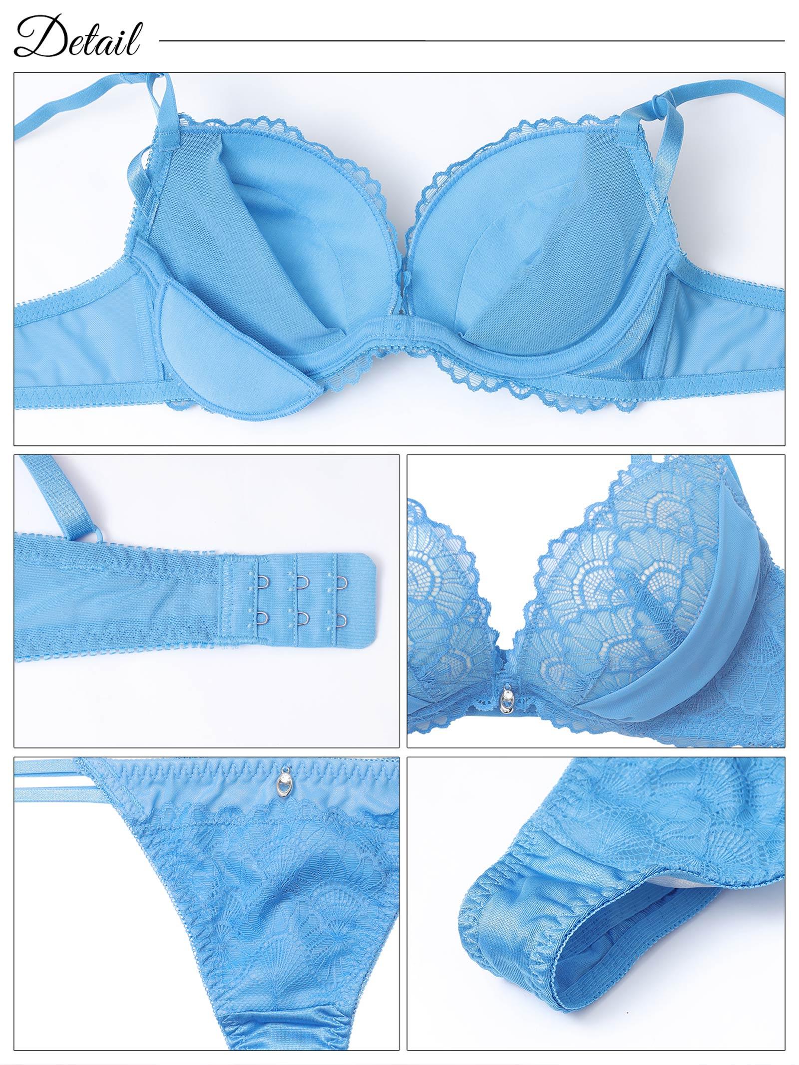 グラマラスヌーディリボンチュールブラジャー&Tバックショーツ - 【公式】247Lingerie