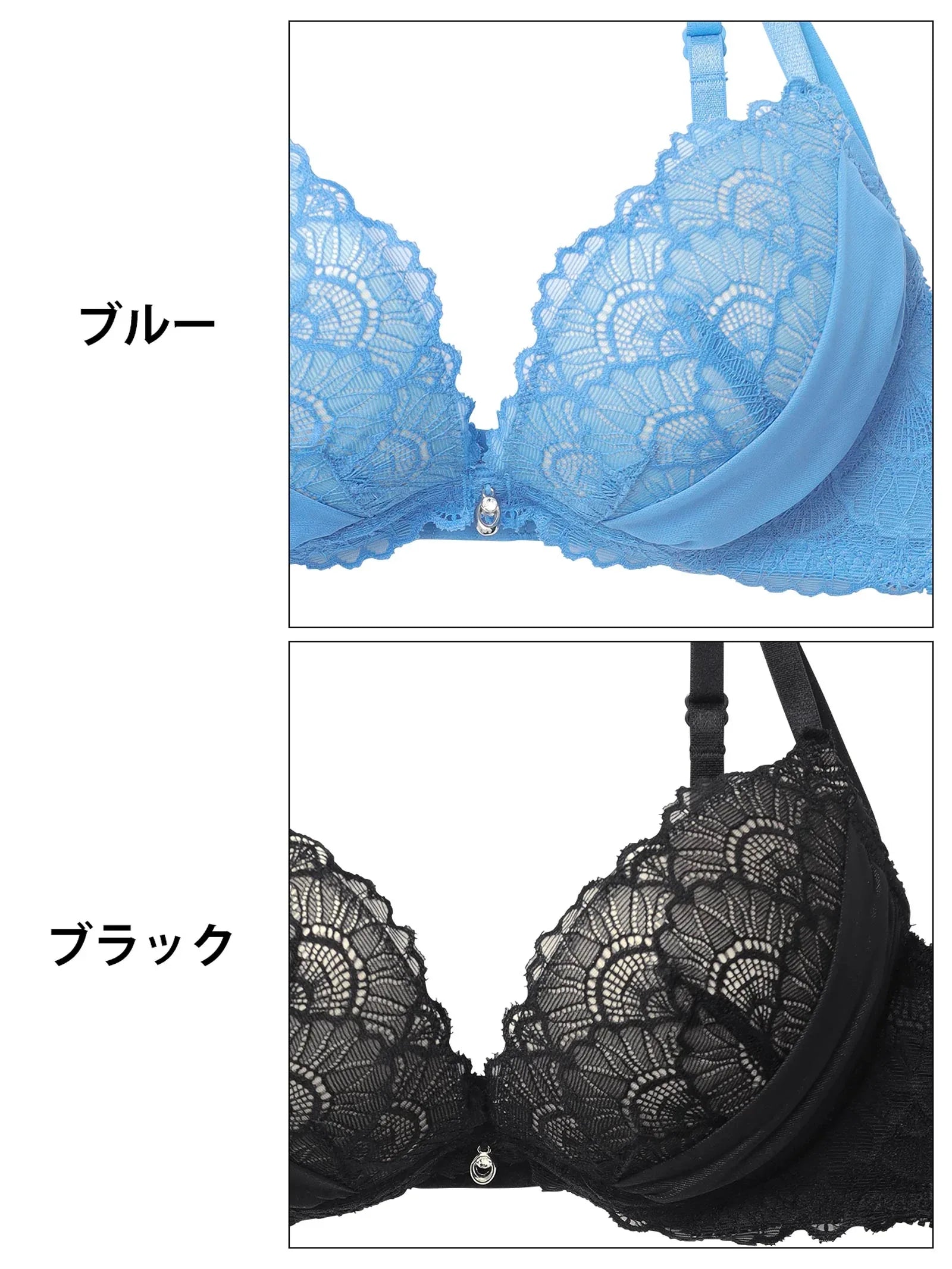 グラマラスヌーディリボンチュールブラジャー&Tバックショーツ - 【公式】247Lingerie