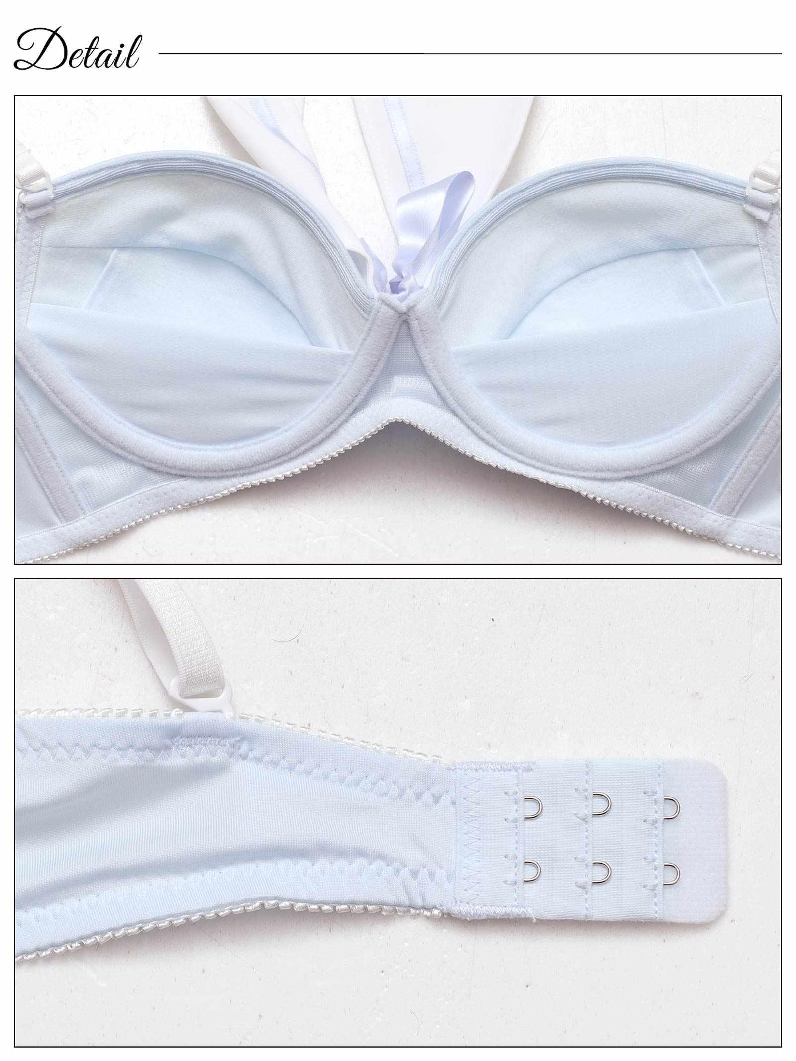 【ノンワイヤー】パステルセーラーカラーブラジャー&フルバックショーツ - 【公式】247Lingerie