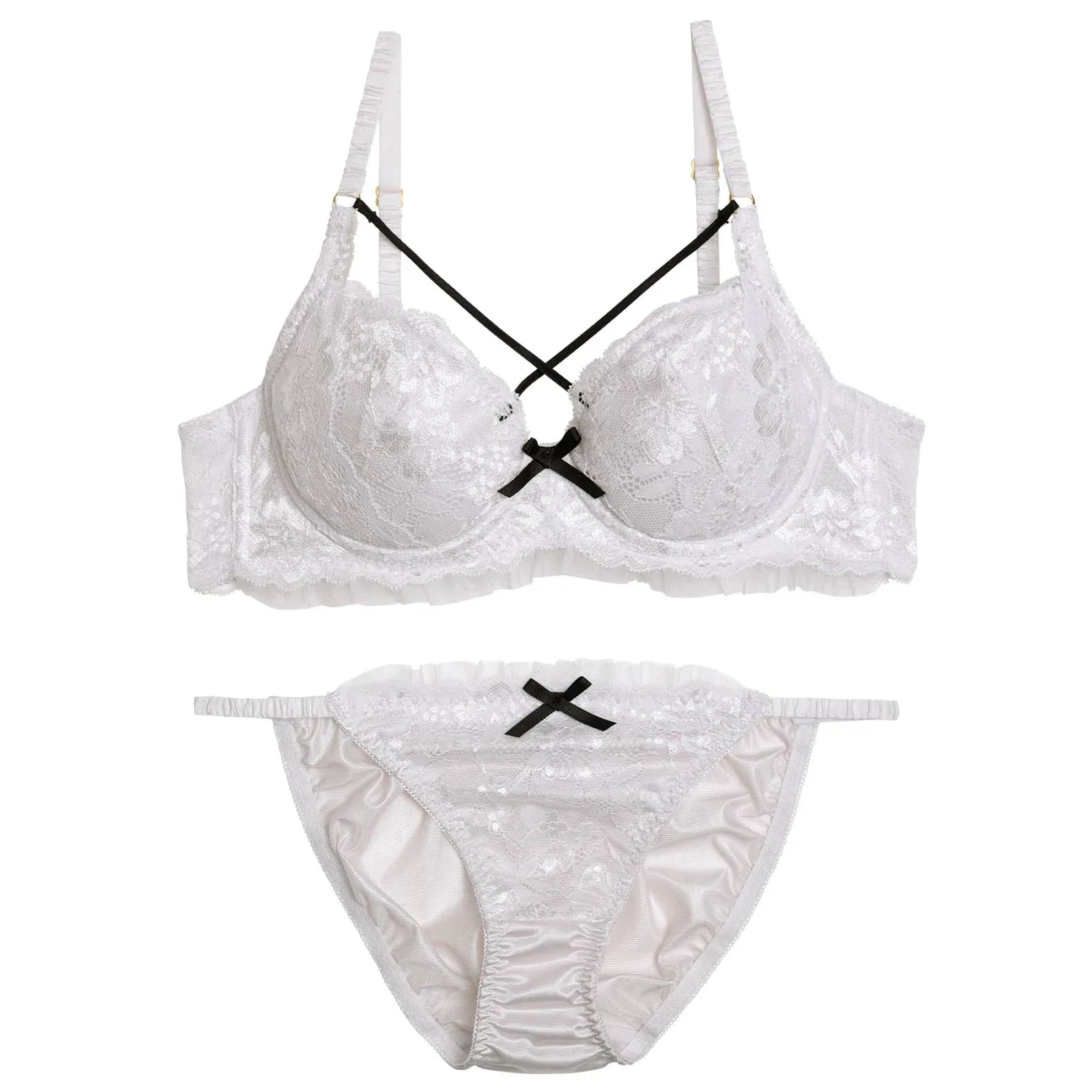 レーシィロマンスコードブラジャー&フルバックショーツ - 【公式】247Lingerie