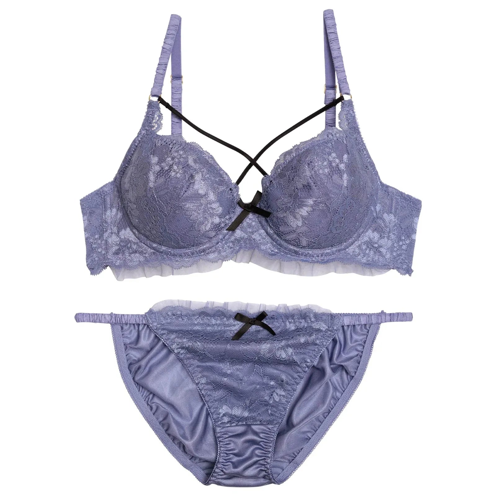 レーシィロマンスコードブラジャー&フルバックショーツ - 【公式】247Lingerie