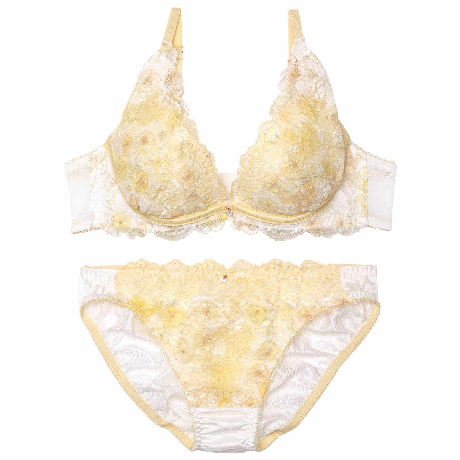 ユーフォリアブルームレースブラジャー&フルバックショーツ