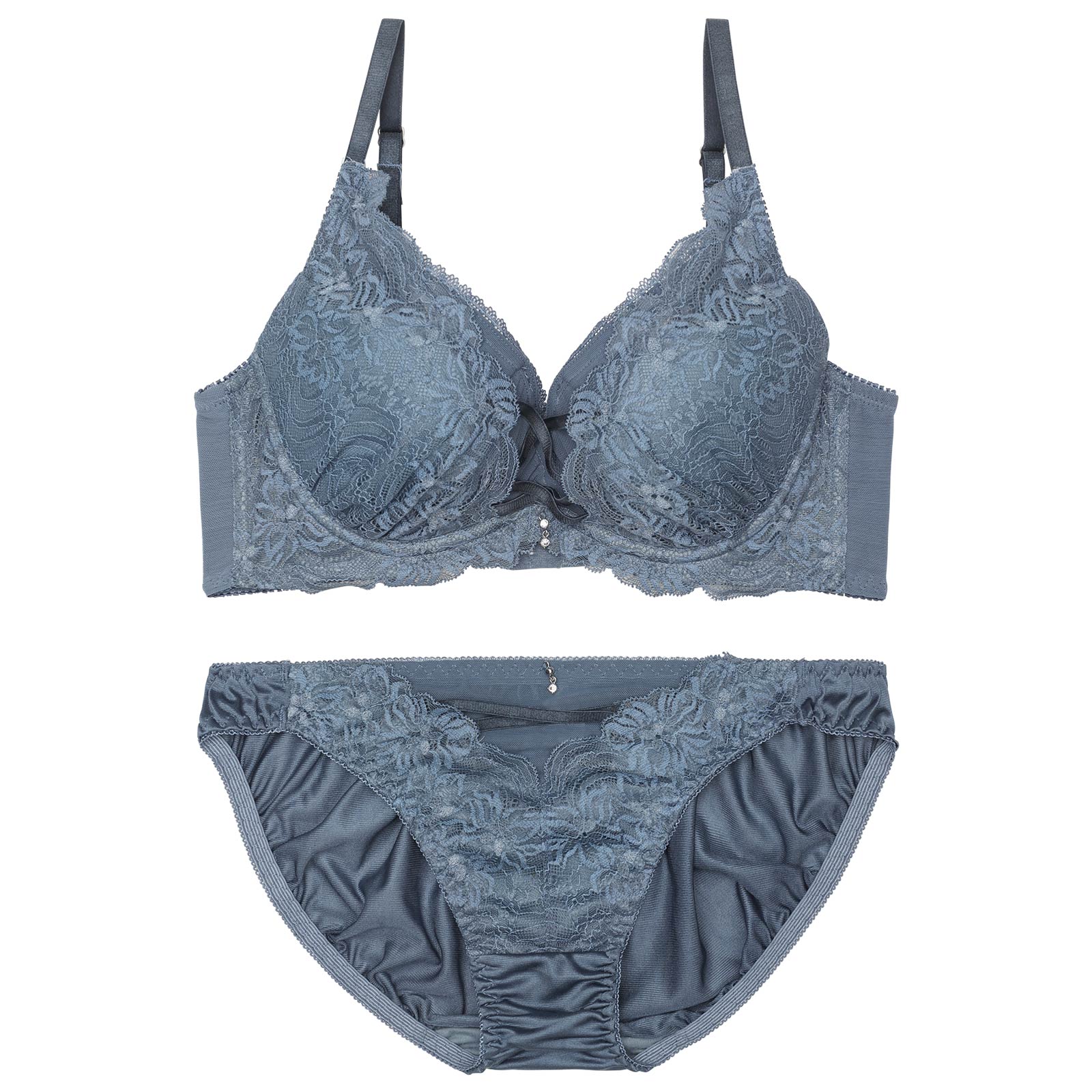 グラマラスコードカシュクール育乳脇高ブラジャー&フルバックショーツ