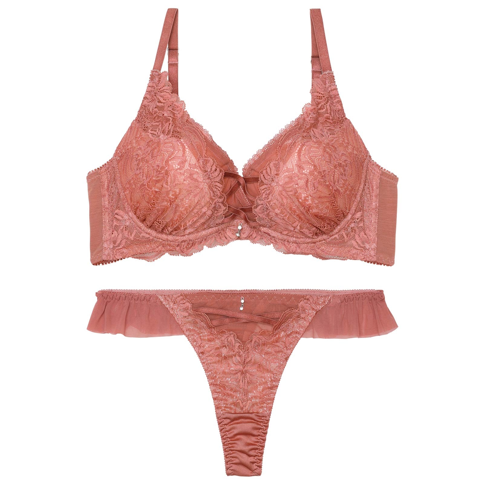 グラマラスコードカシュクール育乳脇高ブラジャー&Tバックショーツ