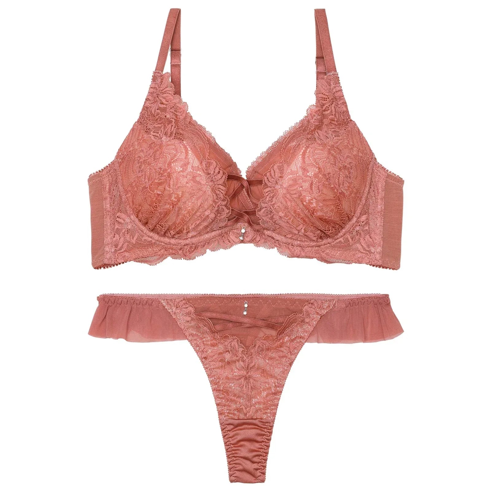 グラマラスコードカシュクール育乳脇高ブラジャー&Tバックショーツ