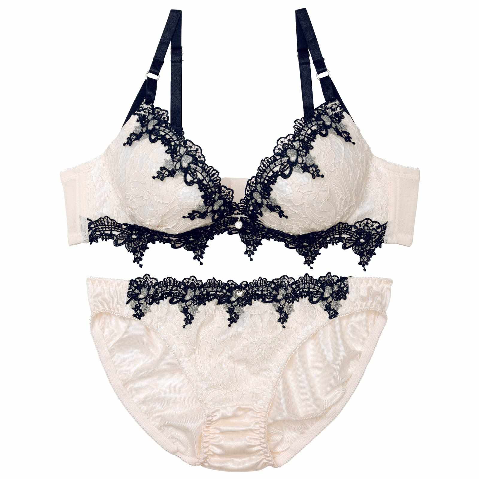 ケミカルダマスクアーチブラジャー&フルバックショーツ