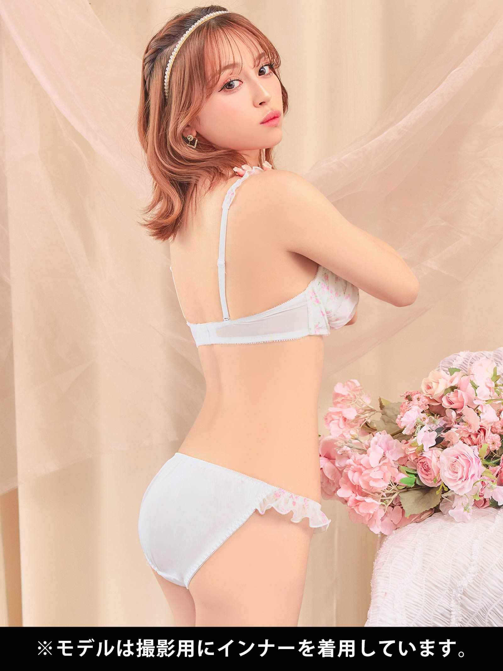 2/21新作!ドーリープティローズブラジャー&フルバックショーツ