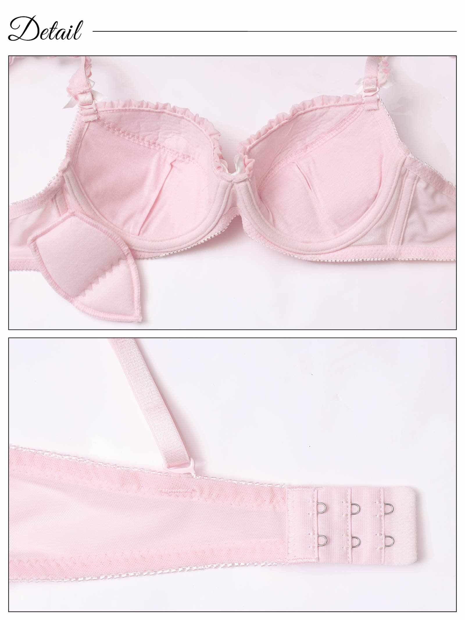 2/21新作!ドーリープティローズブラジャー&フルバックショーツ