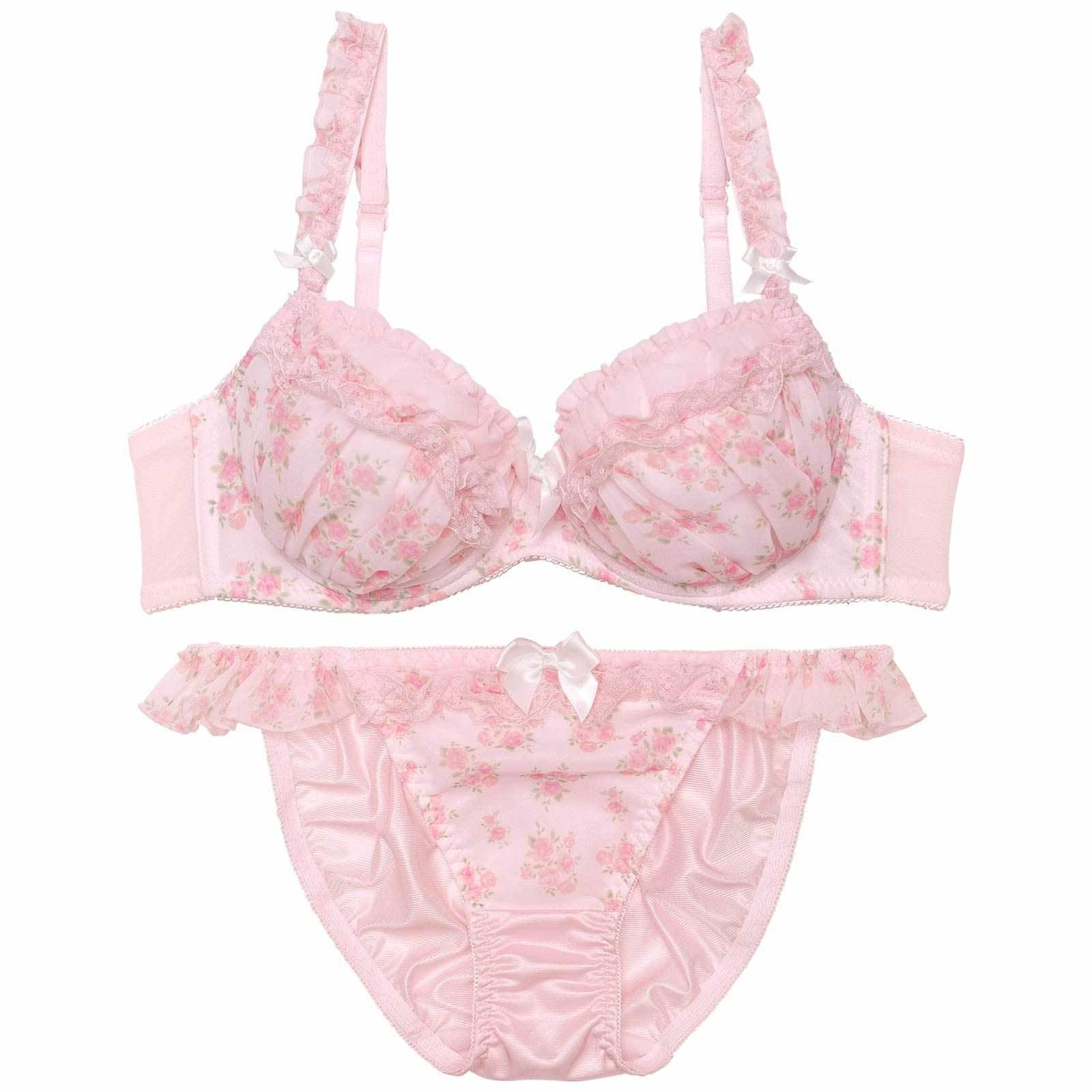 ドーリープティローズブラジャー&フルバックショーツ - 【公式】247Lingerie