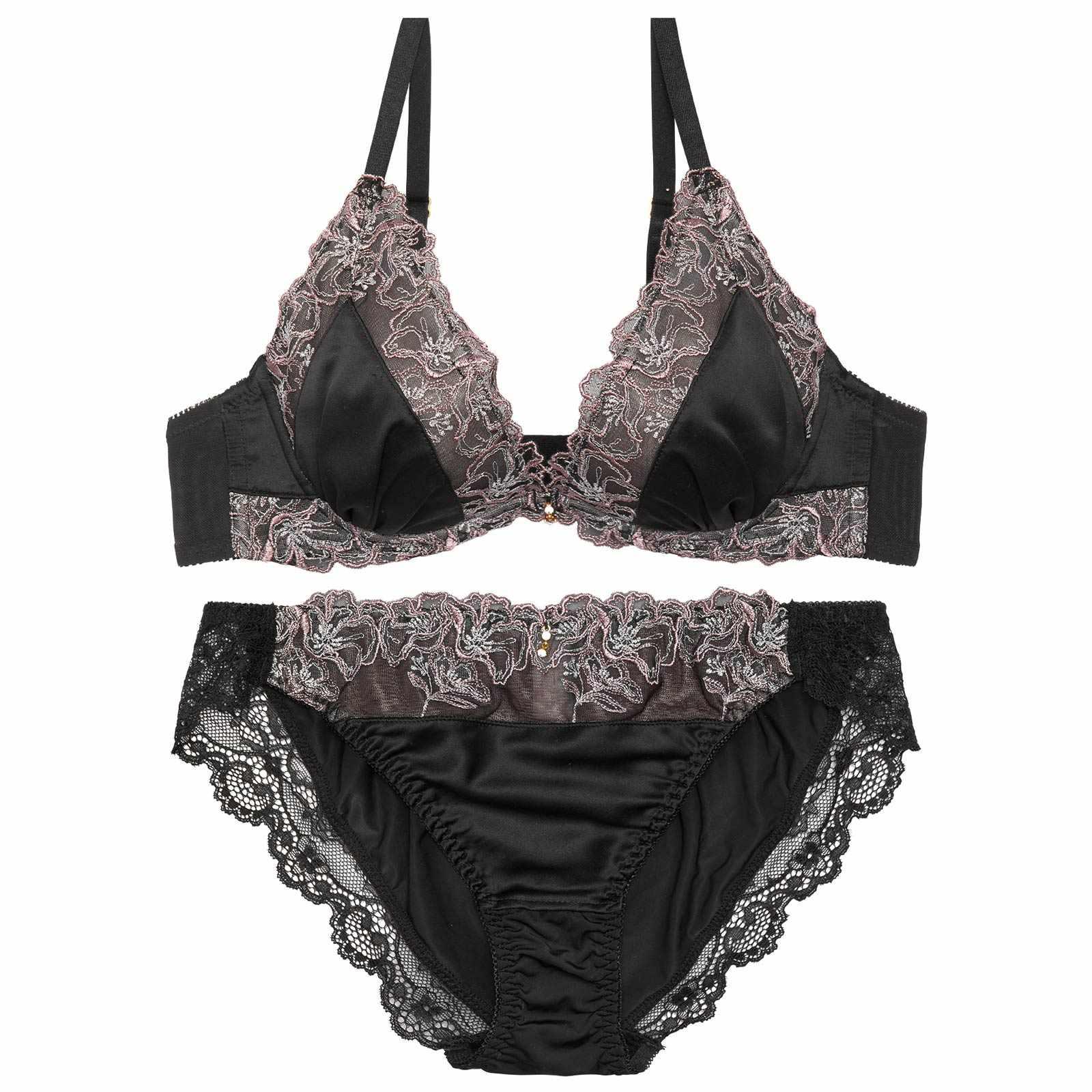 ラグジュアリージュエルブルームブラジャー&フルバックショーツ - 【公式】247Lingerie