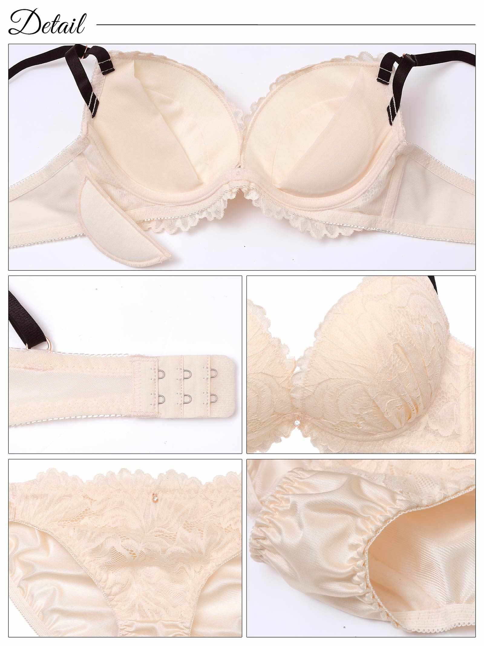 5/19新作!エレガントレーシィリッチブラジャー&フルバックショーツ