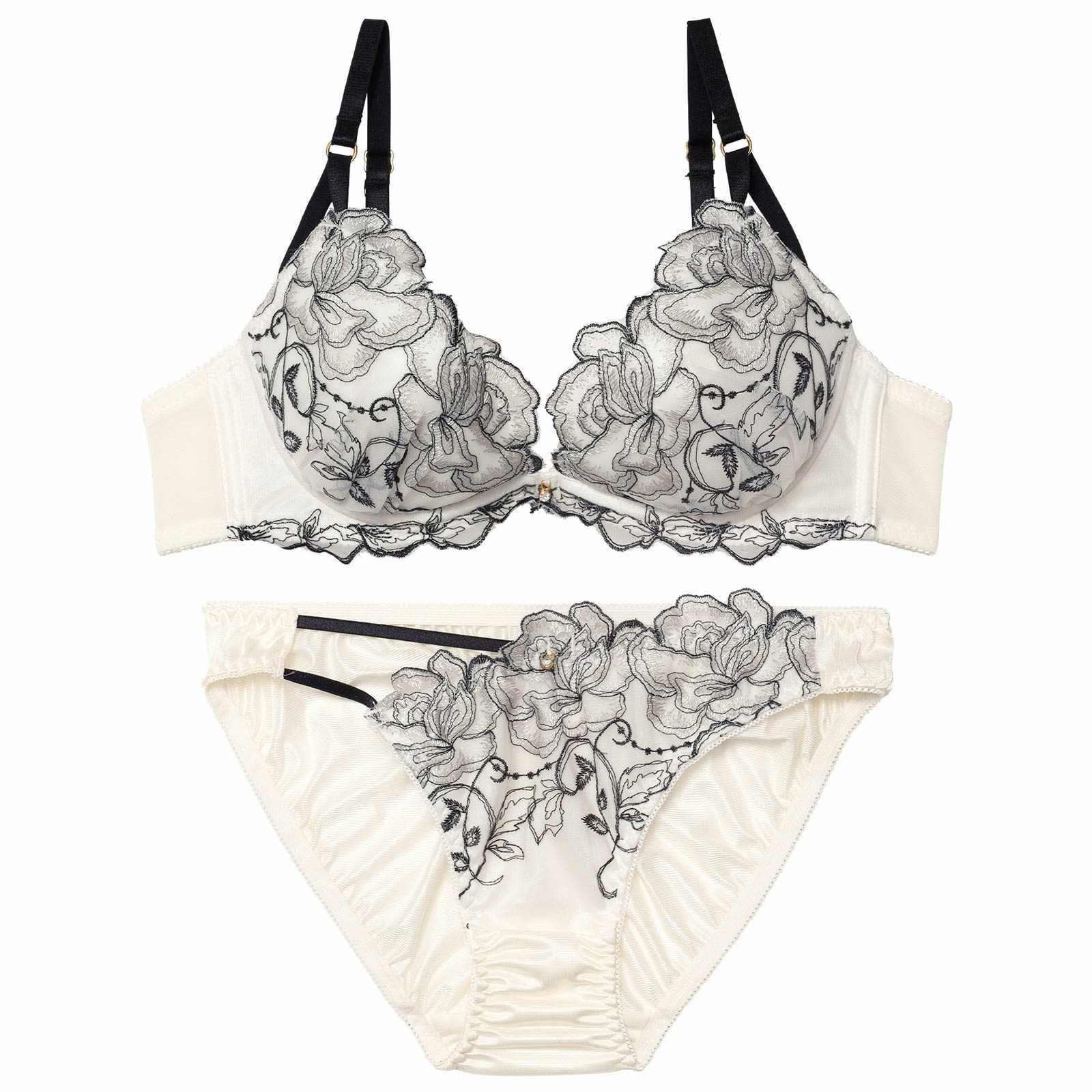 3/18再販!ラグジュアリーローズブルームブラジャー&フルバックショーツ