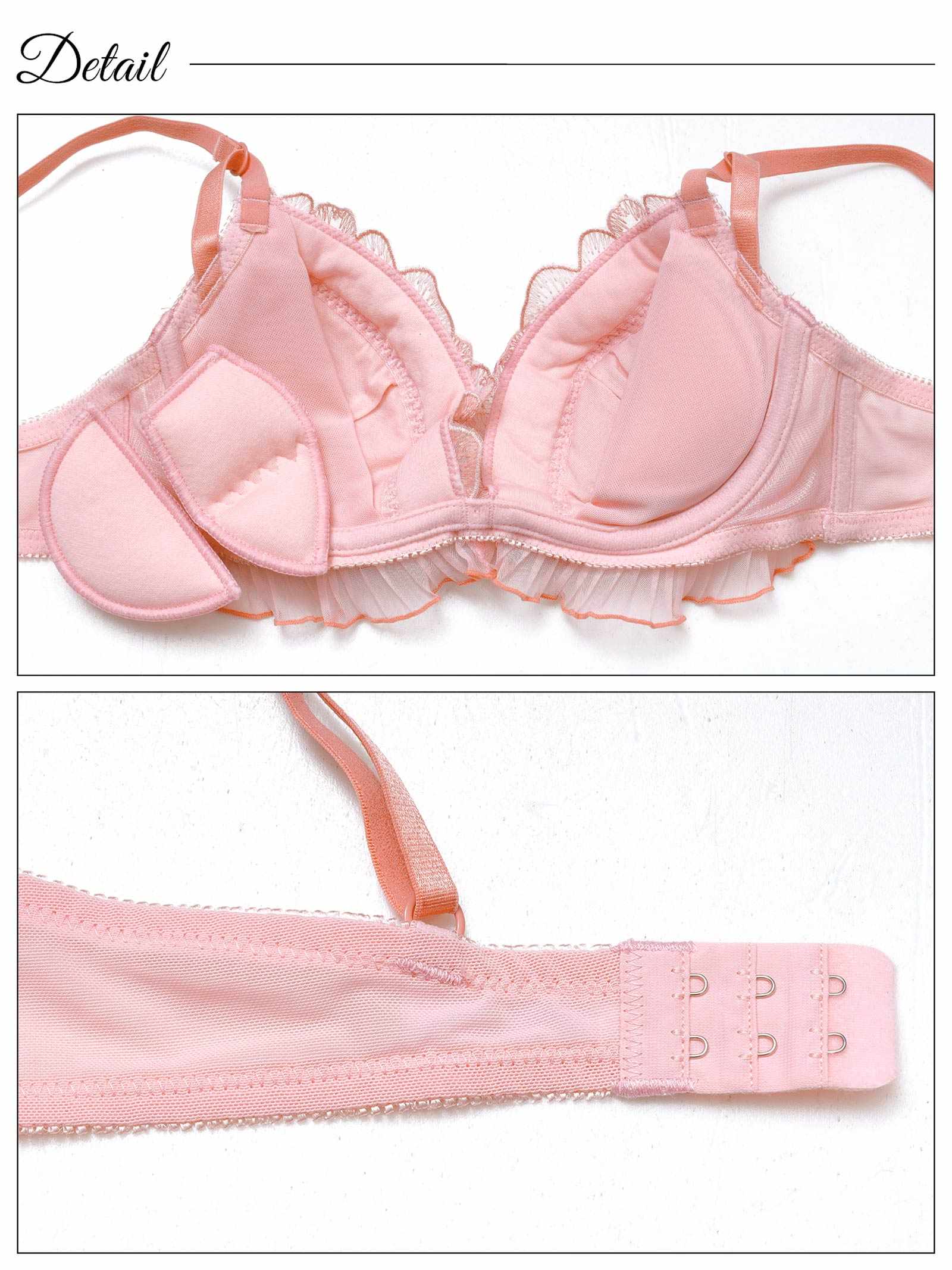 6/20新作!ペタルプリーツフリルブラジャー&フルバックショーツ