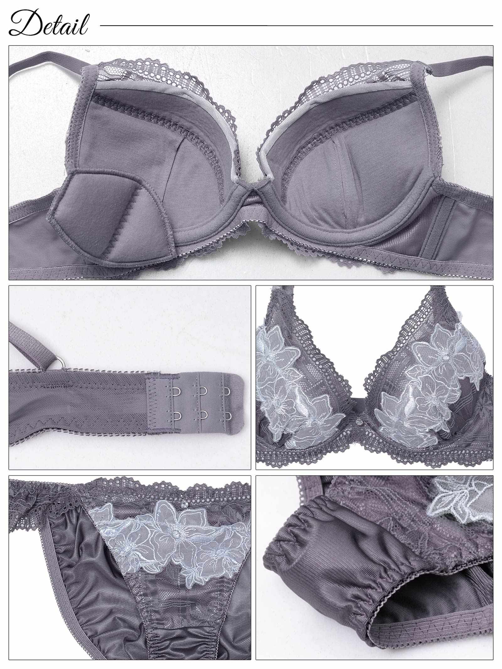 6/30新作!スウィートエレガンスブルームブラジャー&フルバックショーツ