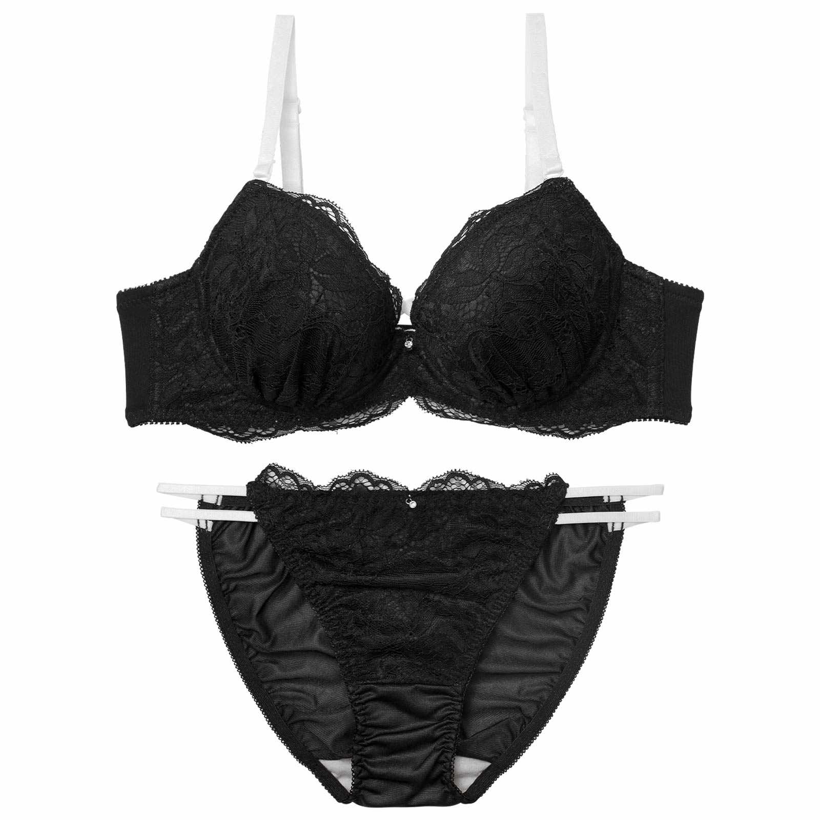 1/30新作!【EFサイズ】ブロッサムレーシィコードブラジャー&フルバックショーツ