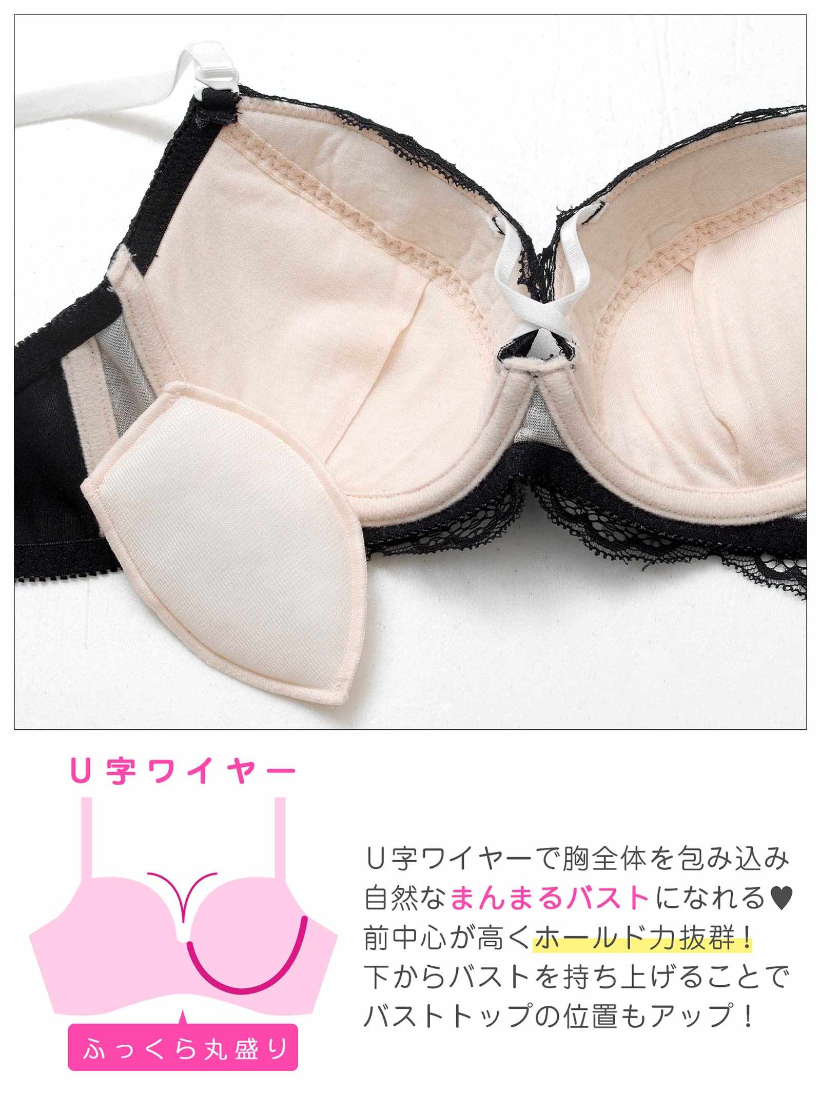 1/30新作!【EFサイズ】ブロッサムレーシィコードブラジャー&フルバックショーツ