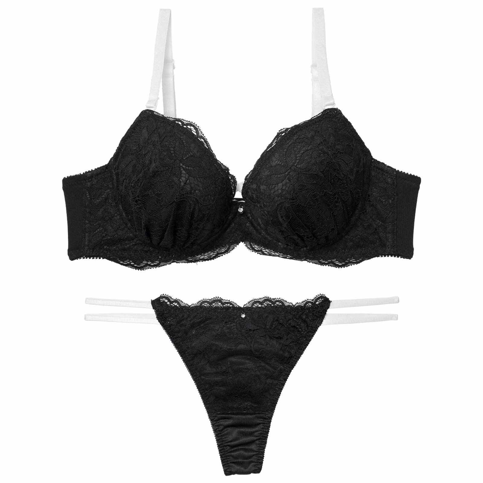 【EFサイズ】ブロッサムレーシィコードブラジャー&Tバックショーツ