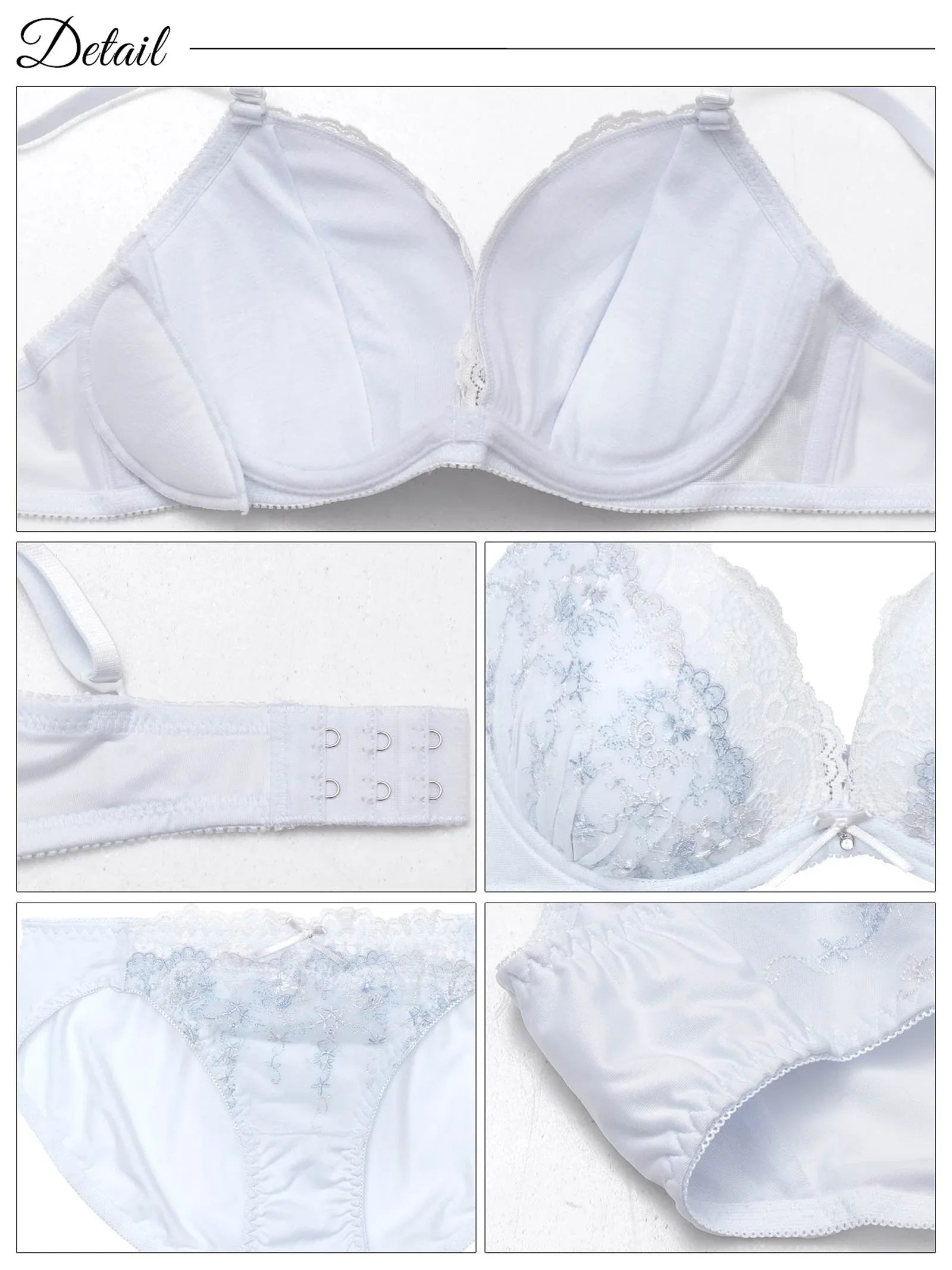 7/18新作!スウィートフルールエンブロイダリーブラジャー&フルバックショーツ