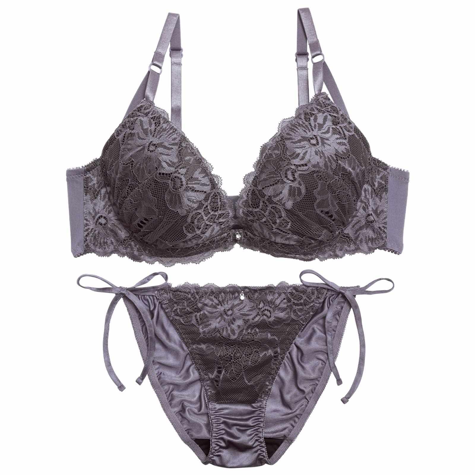 3/10再販!【三上悠亜着用】ロマンスフラワーレースブラジャー&サイド紐フルバックショーツ