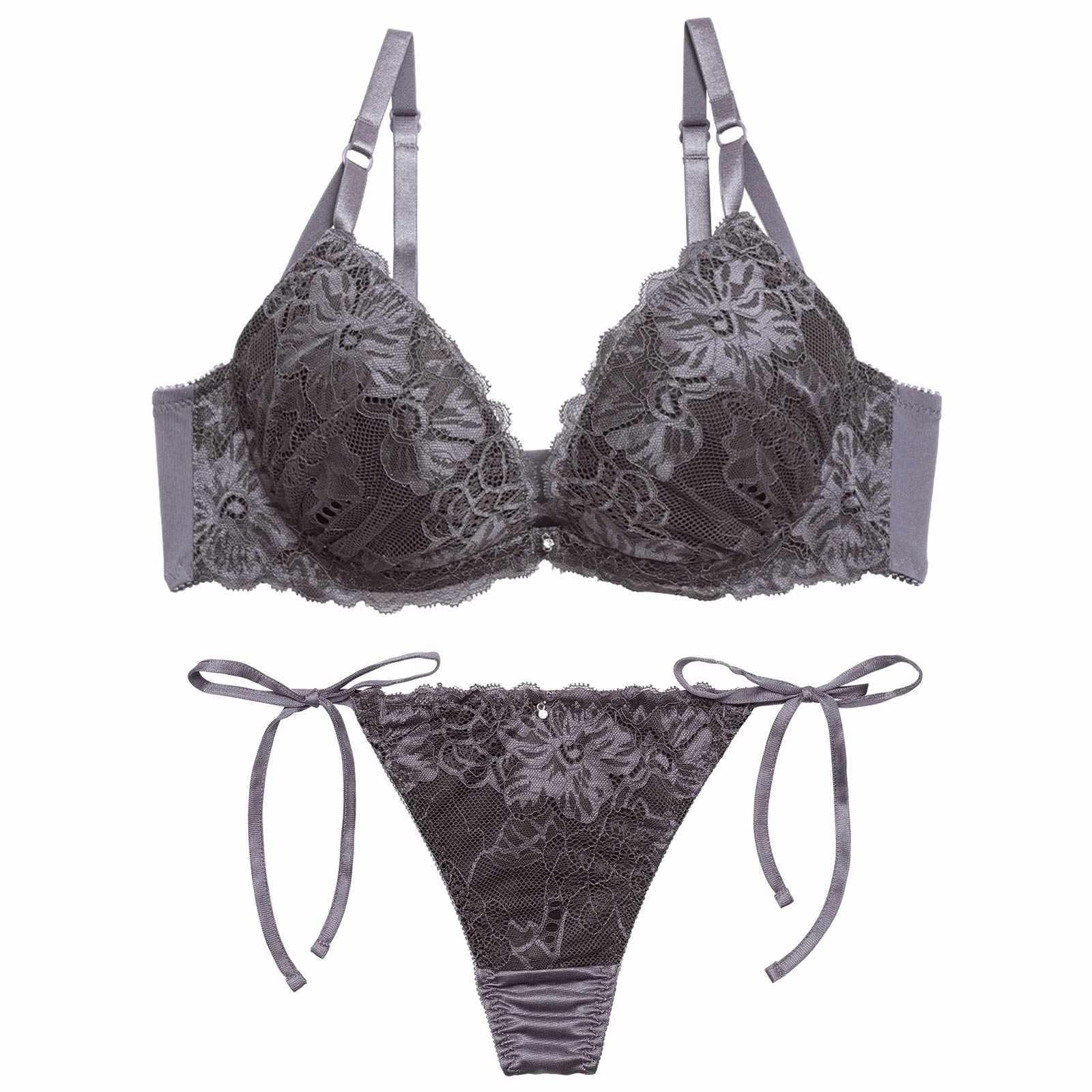 3/10再販!【三上悠亜着用】ロマンスフラワーレースブラジャー&サイド紐Tバックショーツ