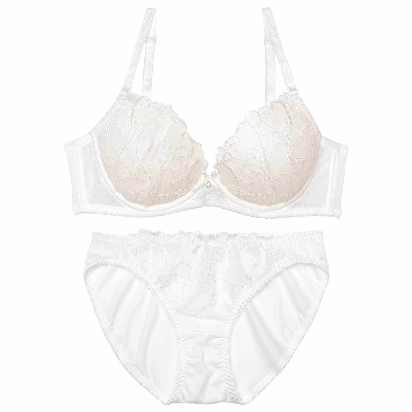 1/19新作!【EFサイズ】プリティーハートガーリーブラジャー&フルバックショーツ