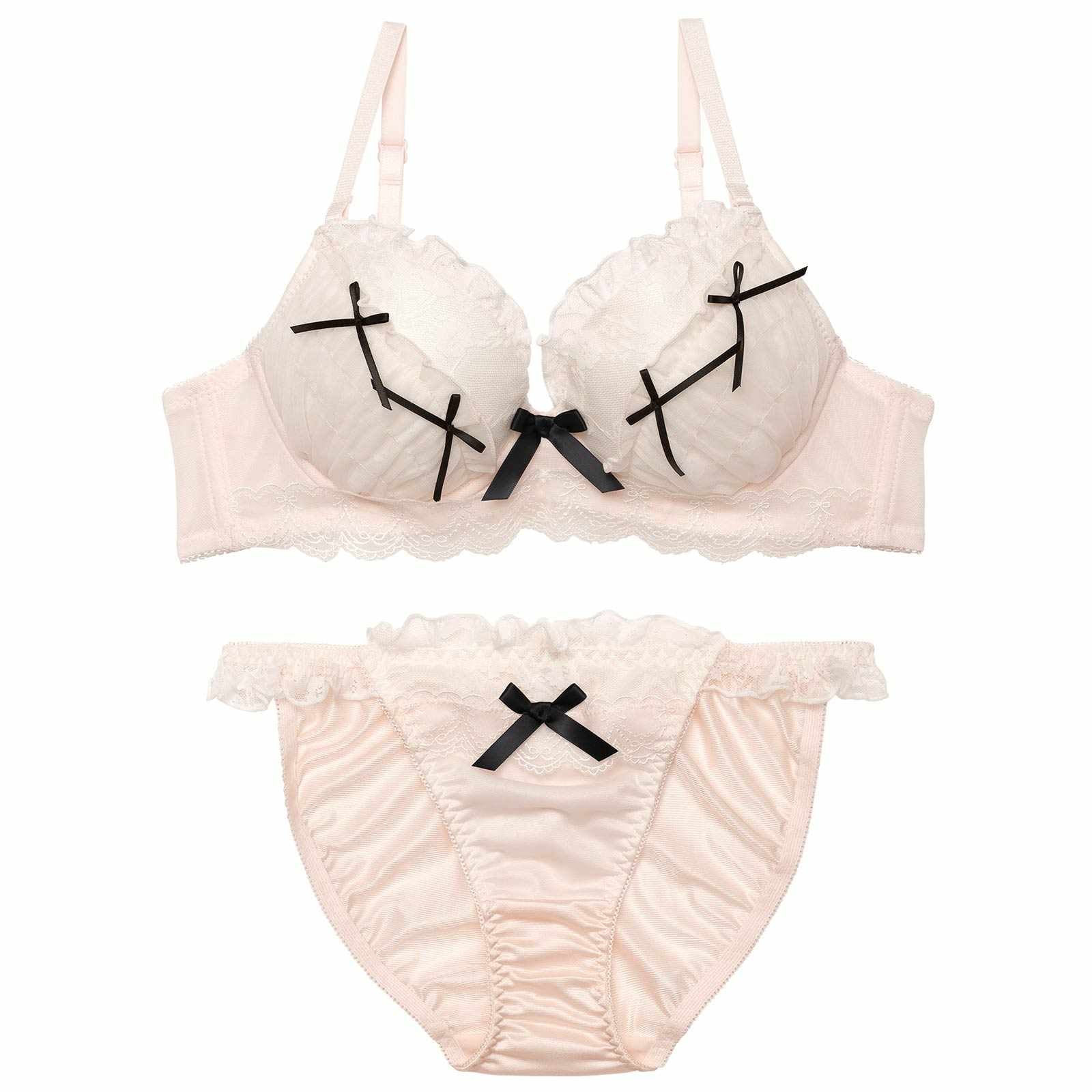 2/27新作!ドーリーリボンフリルブラジャー&フルバックショーツ