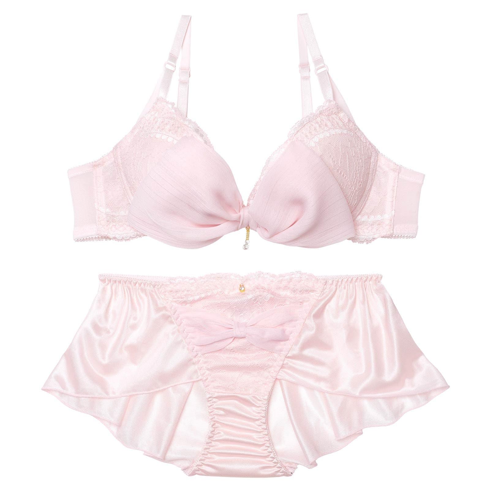 2/25新作!ミルキーリボンフリルブラジャー&フルバックショーツ