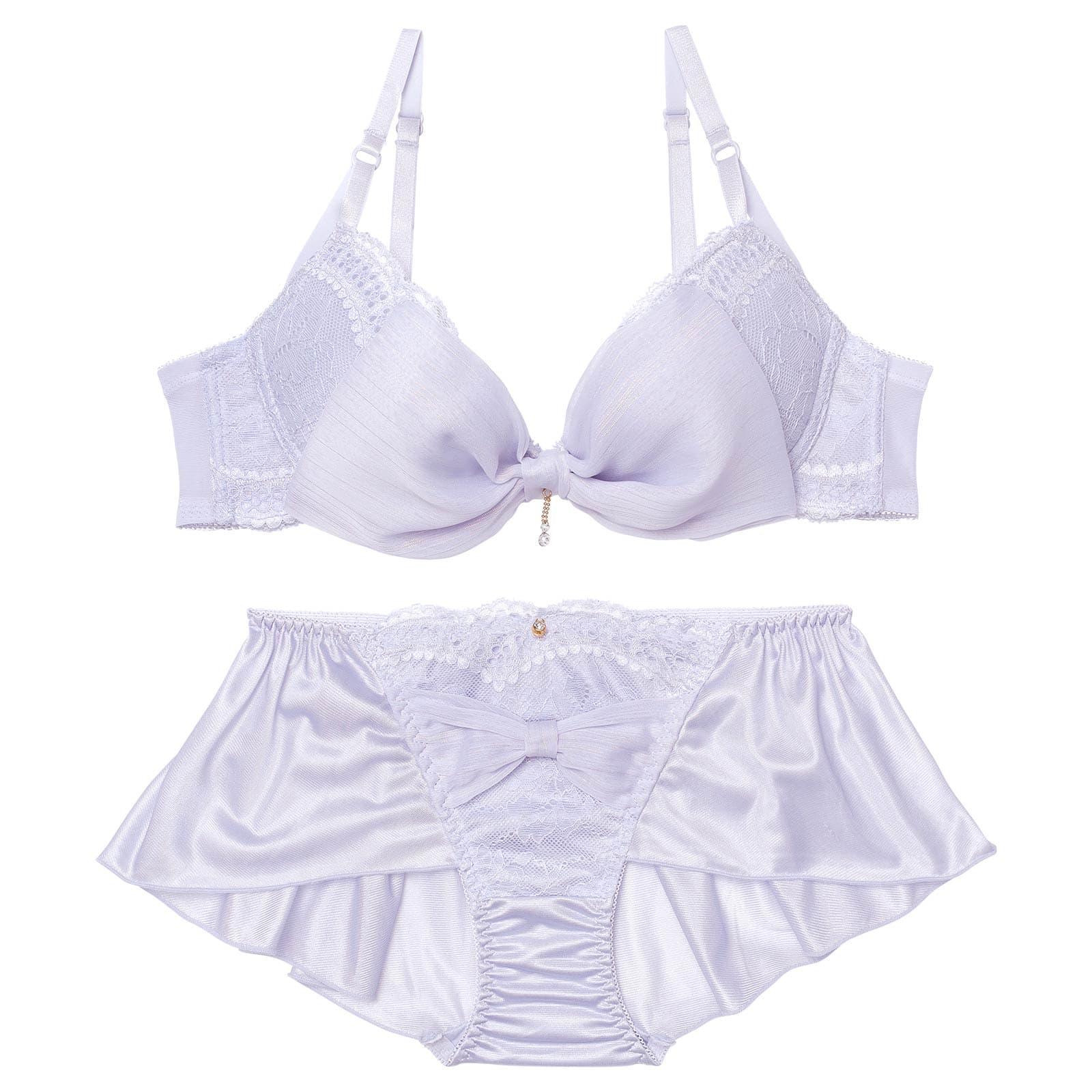 2/25新作!ミルキーリボンフリルブラジャー&フルバックショーツ