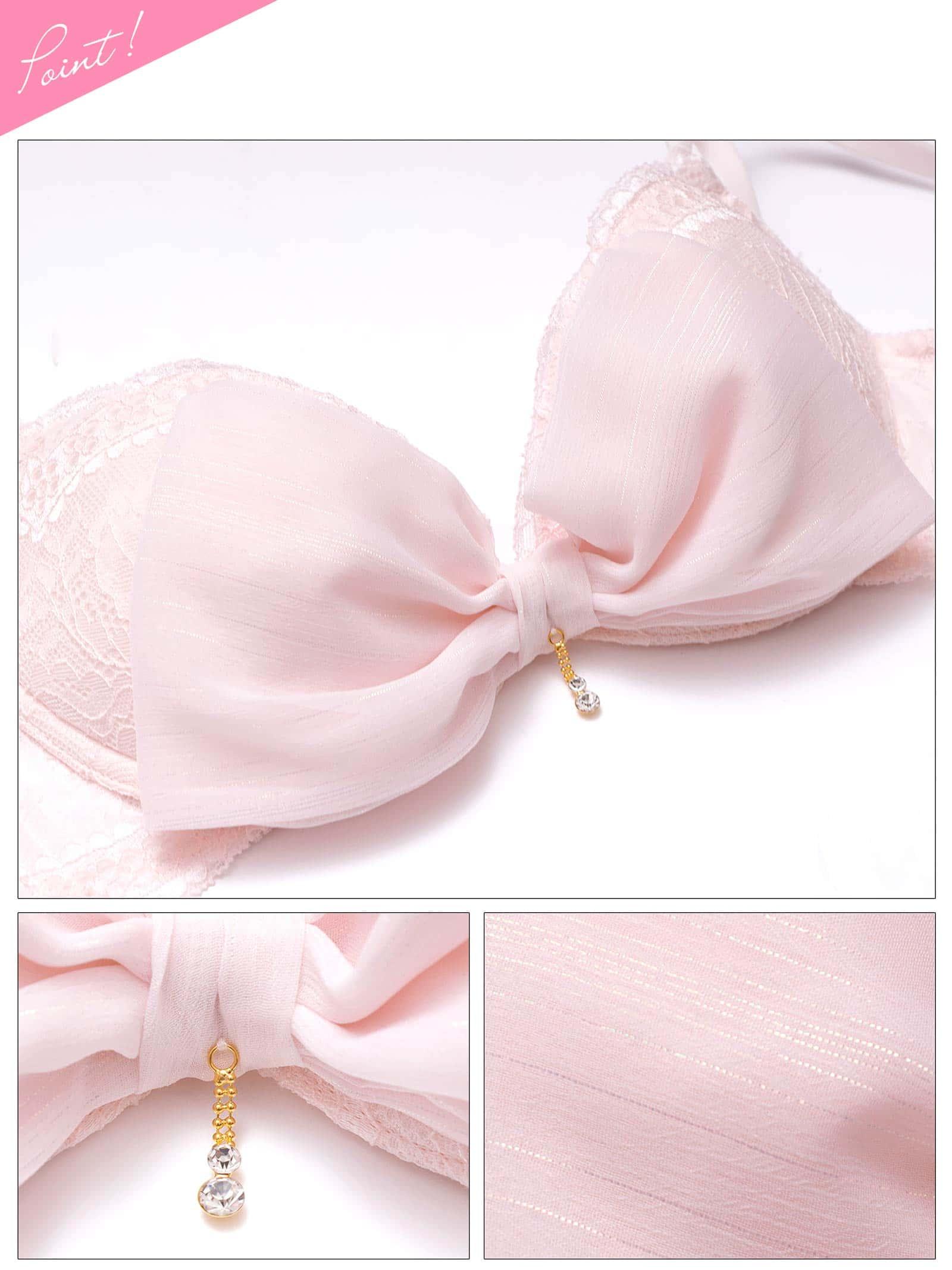 2/25新作!ミルキーリボンフリルブラジャー&フルバックショーツ