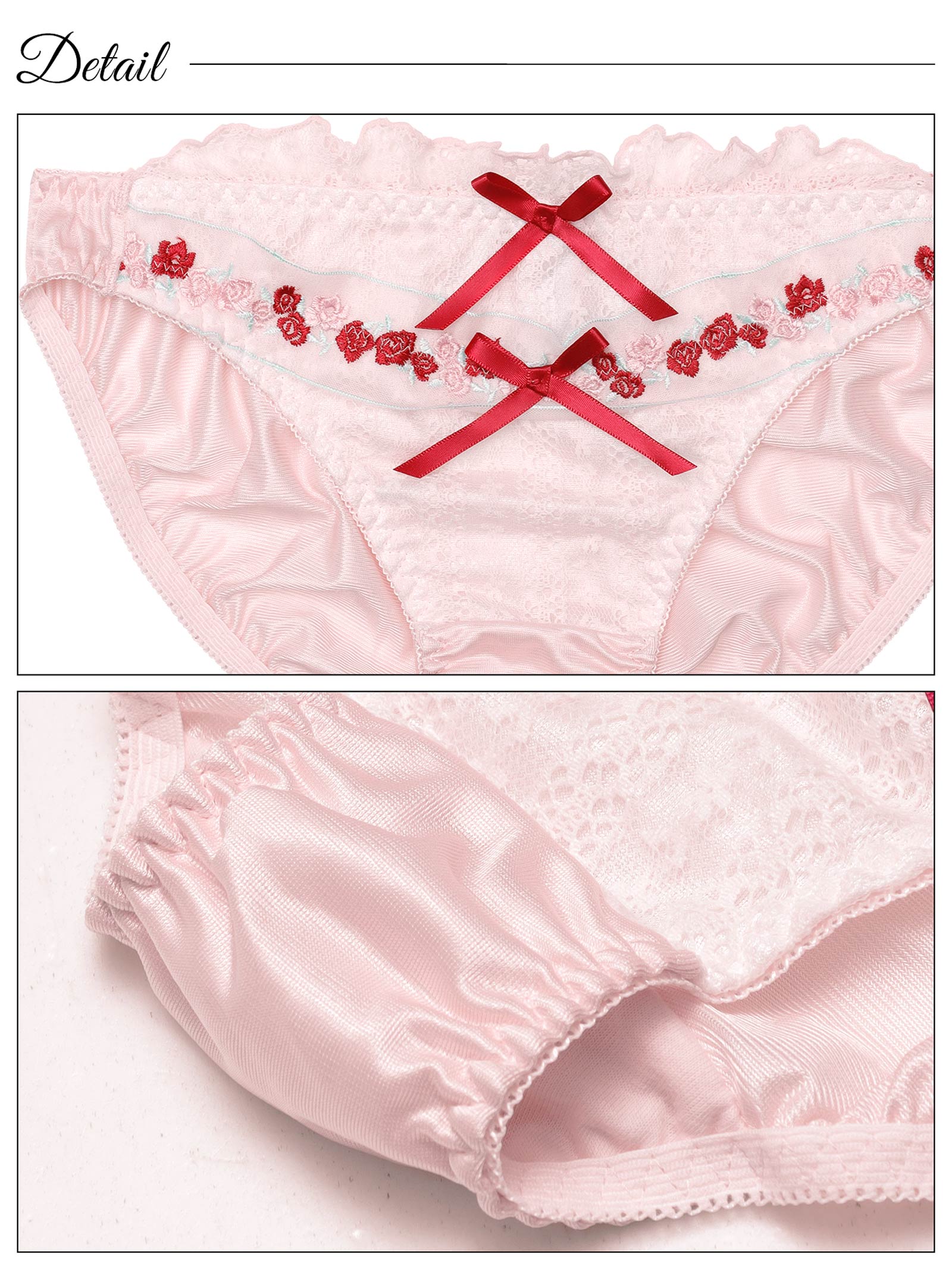9/17新作!スウィートリボンフルーレットブラジャー&フルバックショーツ