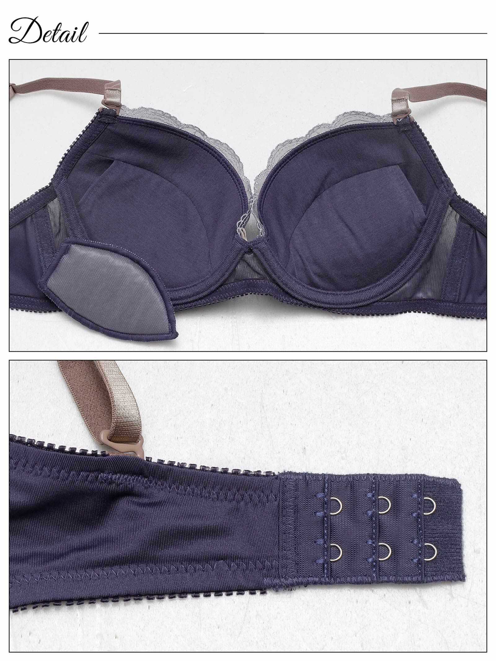 9/10新作!フェアリーキャットスカラップブラジャー&フルバックショーツ