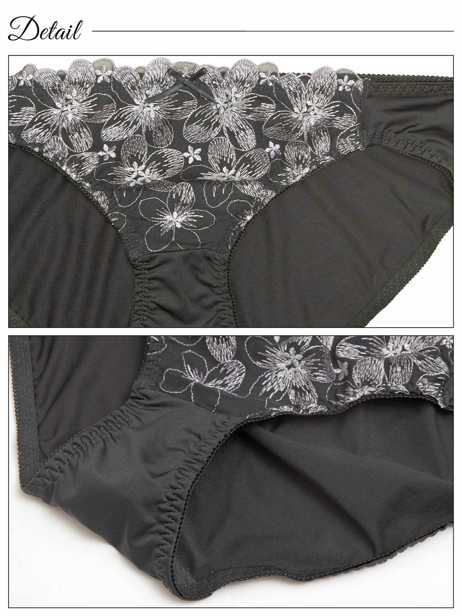 8/25新作!【EFサイズ】ピュアダスティブルームブラジャー&フルバックショーツ