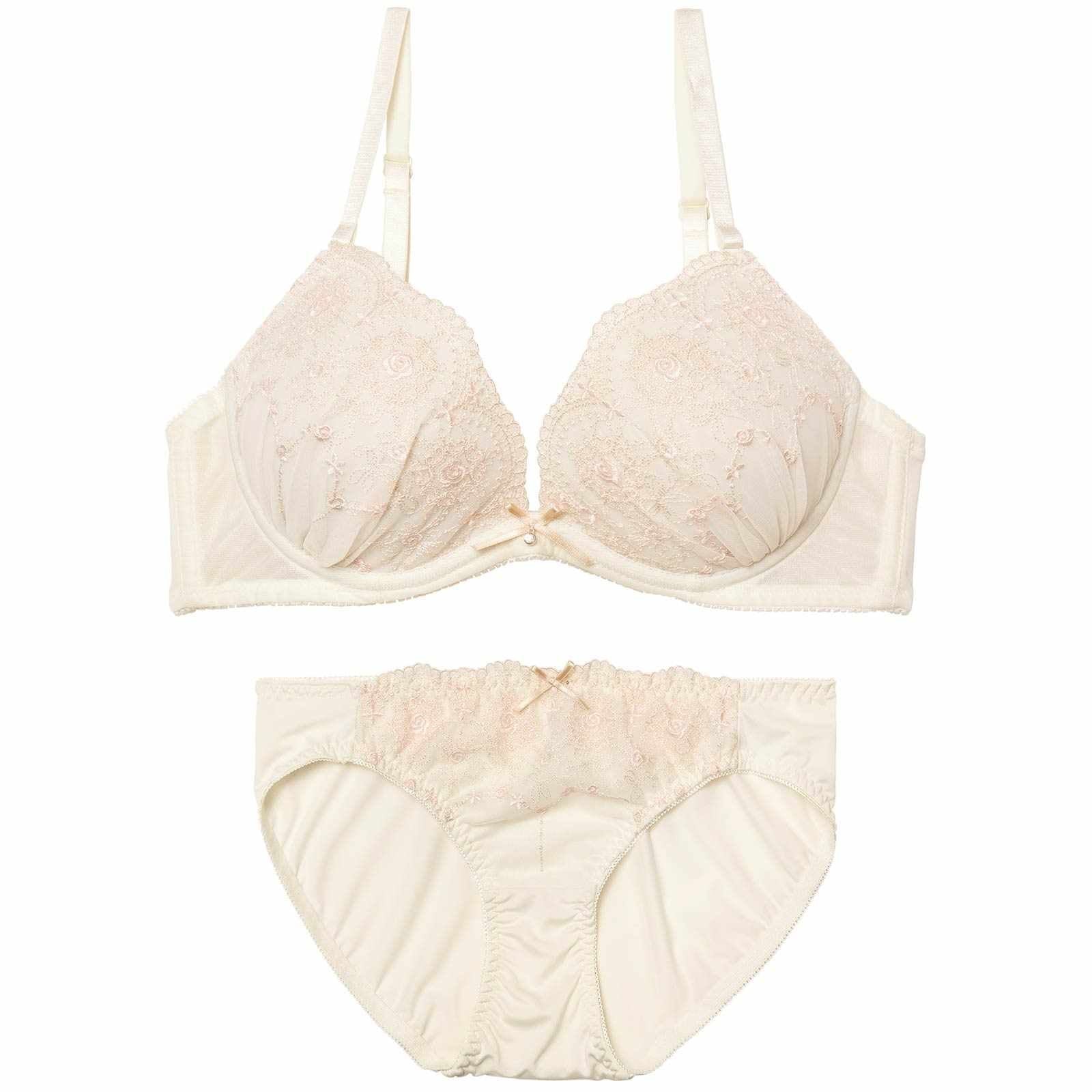 3/27新作!パステルシャイニーフローラルブラジャー&フルバックショーツ