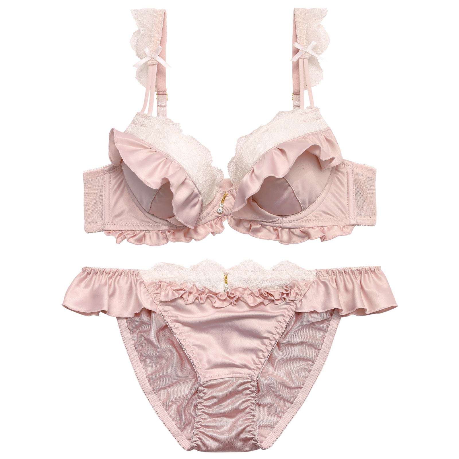 プリティドーリーフリルブラジャー&フルバックショーツ