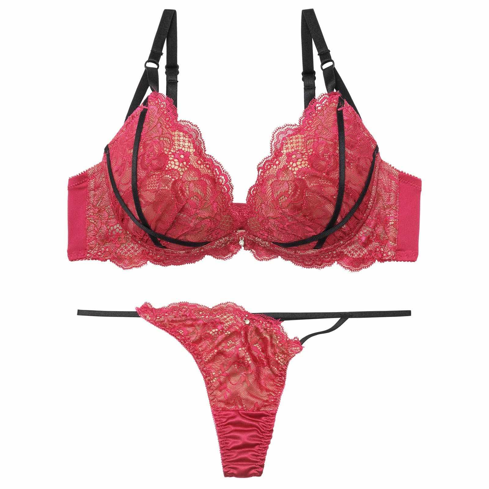 2/20新作!【三上悠亜着用】【EFサイズ】グラマラスレースコードブラジャー&Tバックショーツ