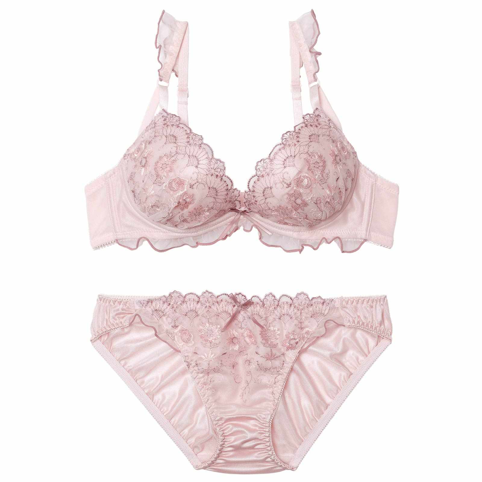 11/12新作!ブルームメローフリルブラジャー&フルバックショーツ