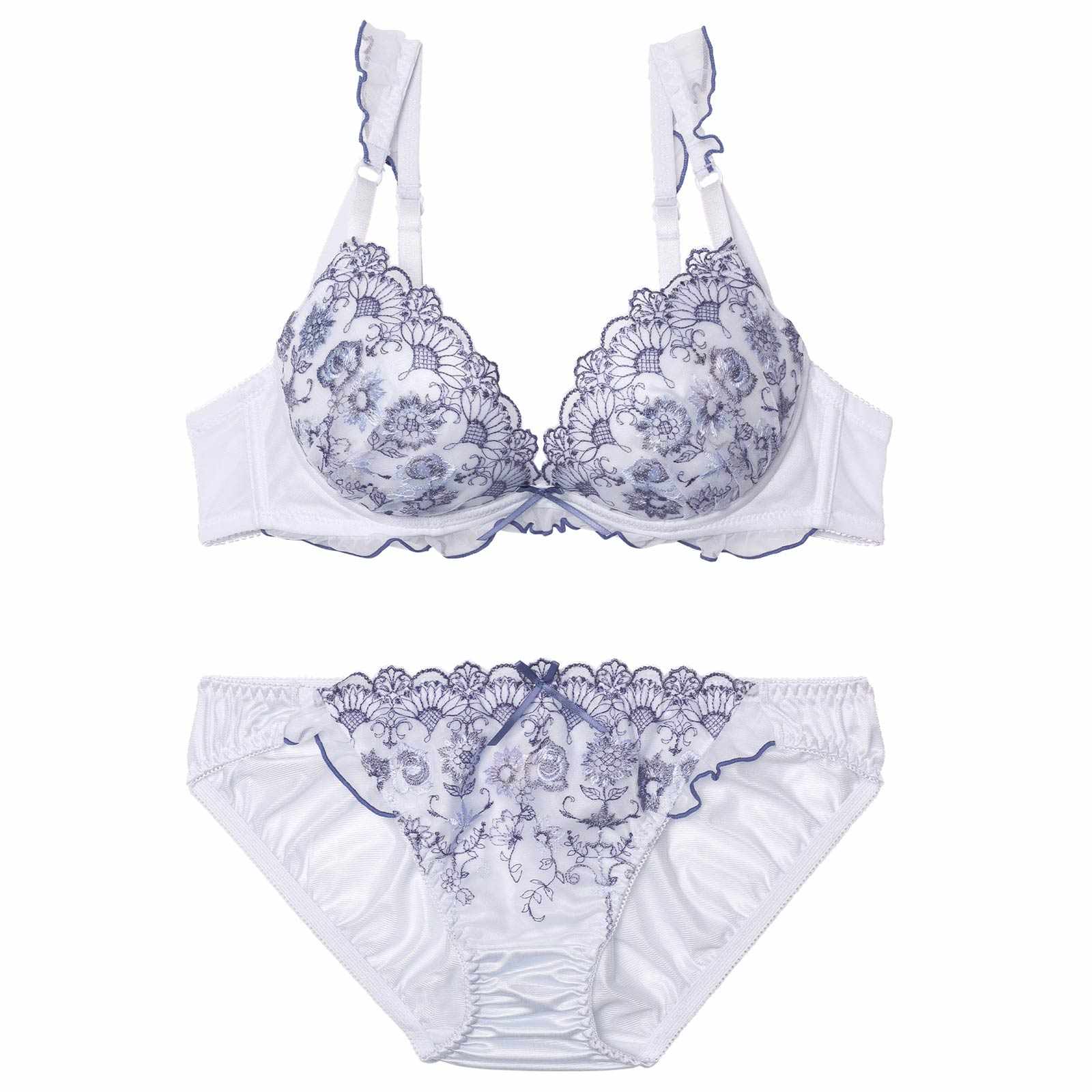 11/12新作!ブルームメローフリルブラジャー&フルバックショーツ