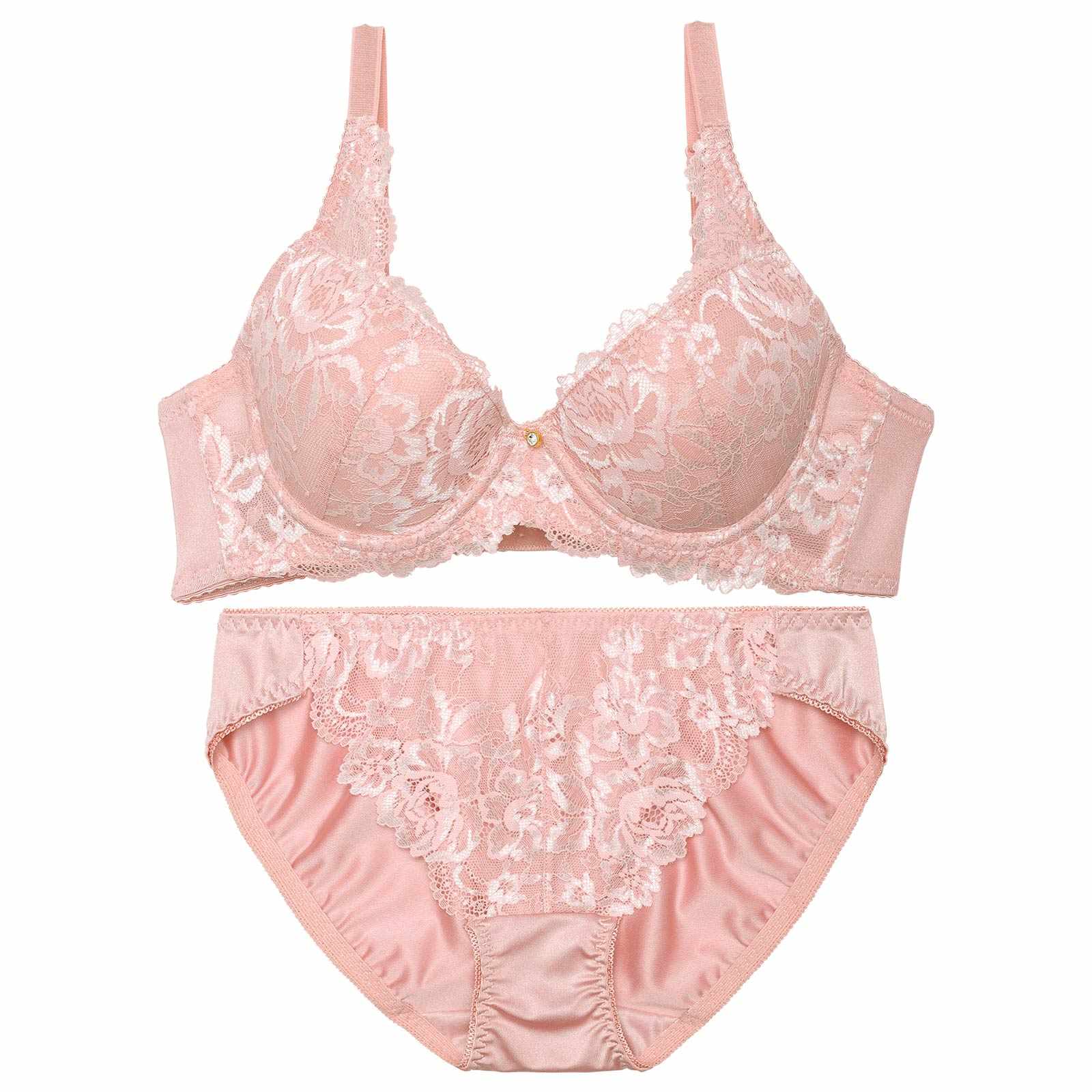 ブリリアントラッセルレーシィブラジャー&フルバックショーツ