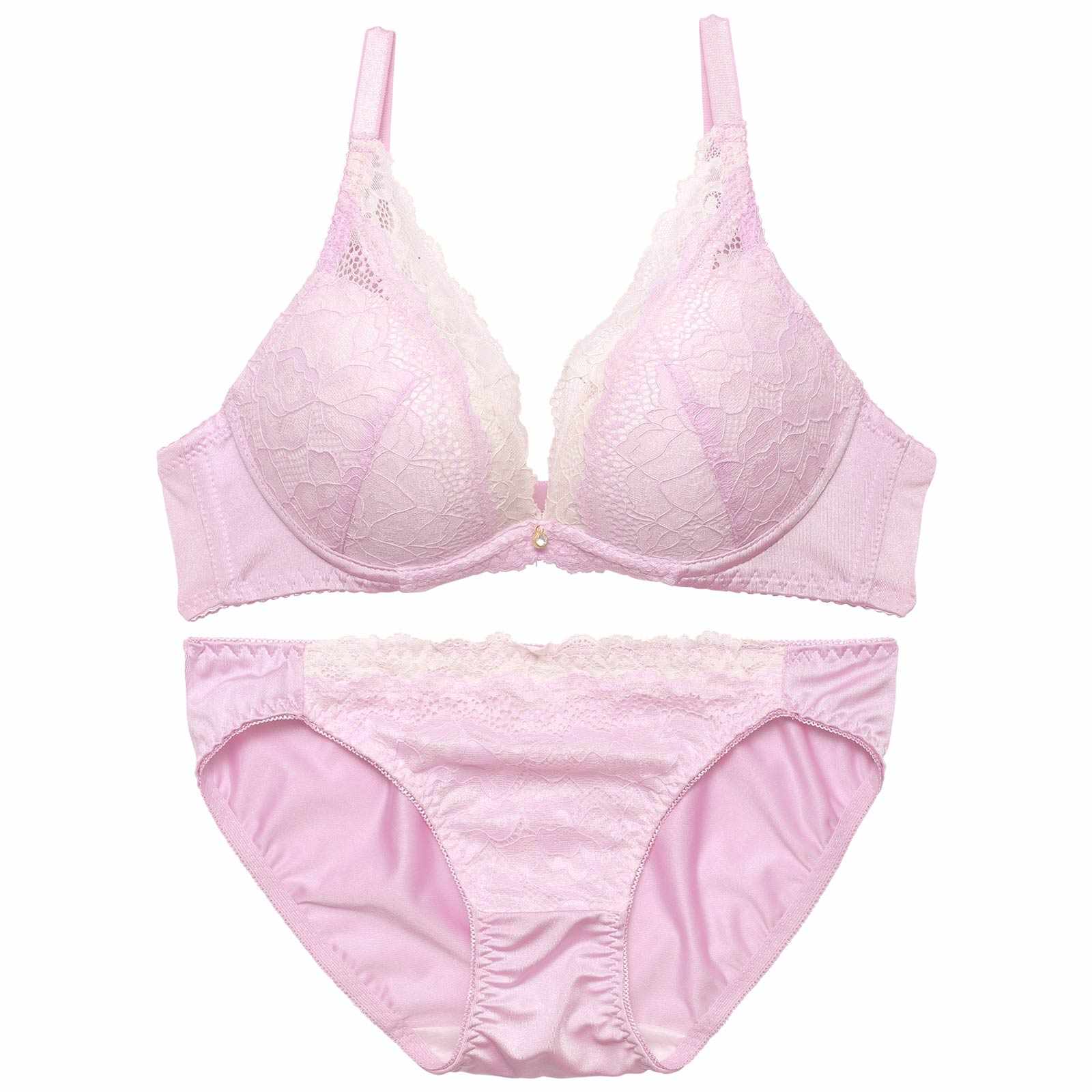 バイカラークラッシーペタルブラジャー&フルバックショーツ