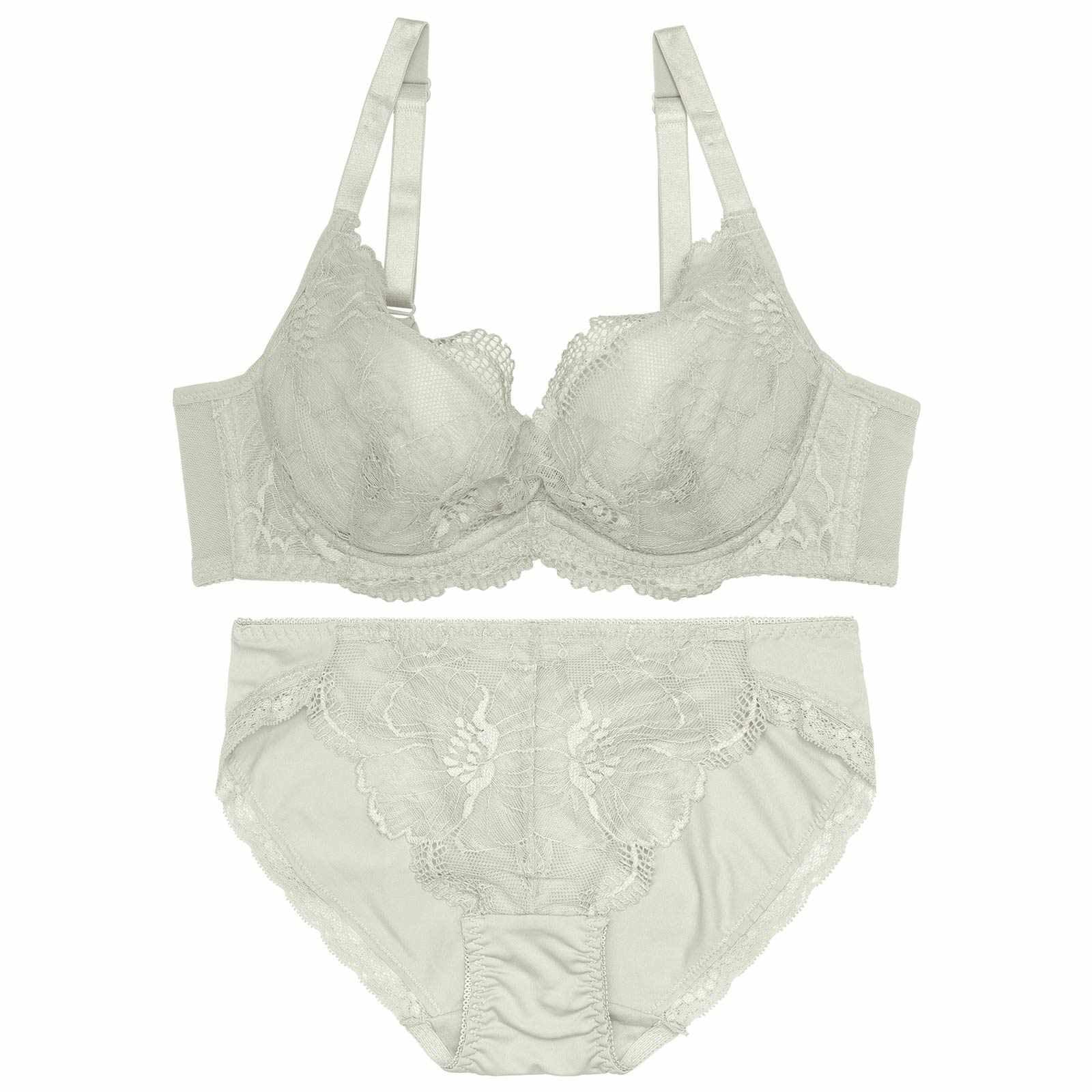 カシュクールシアーペタル育乳脇高ブラジャー&フルバックショーツ