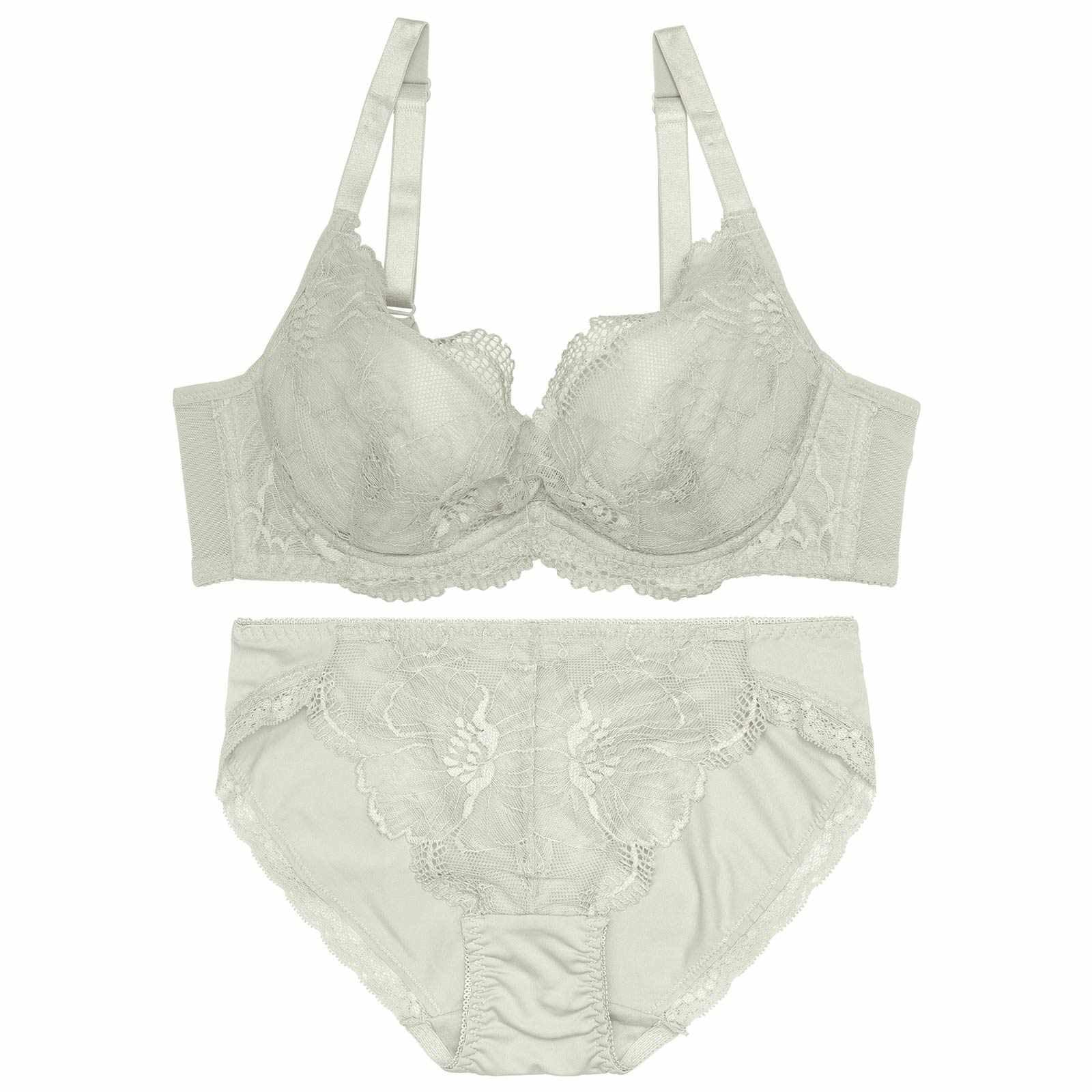 カシュクールシアーペタル育乳脇高ブラジャー&フルバックショーツ - 【公式】247Lingerie